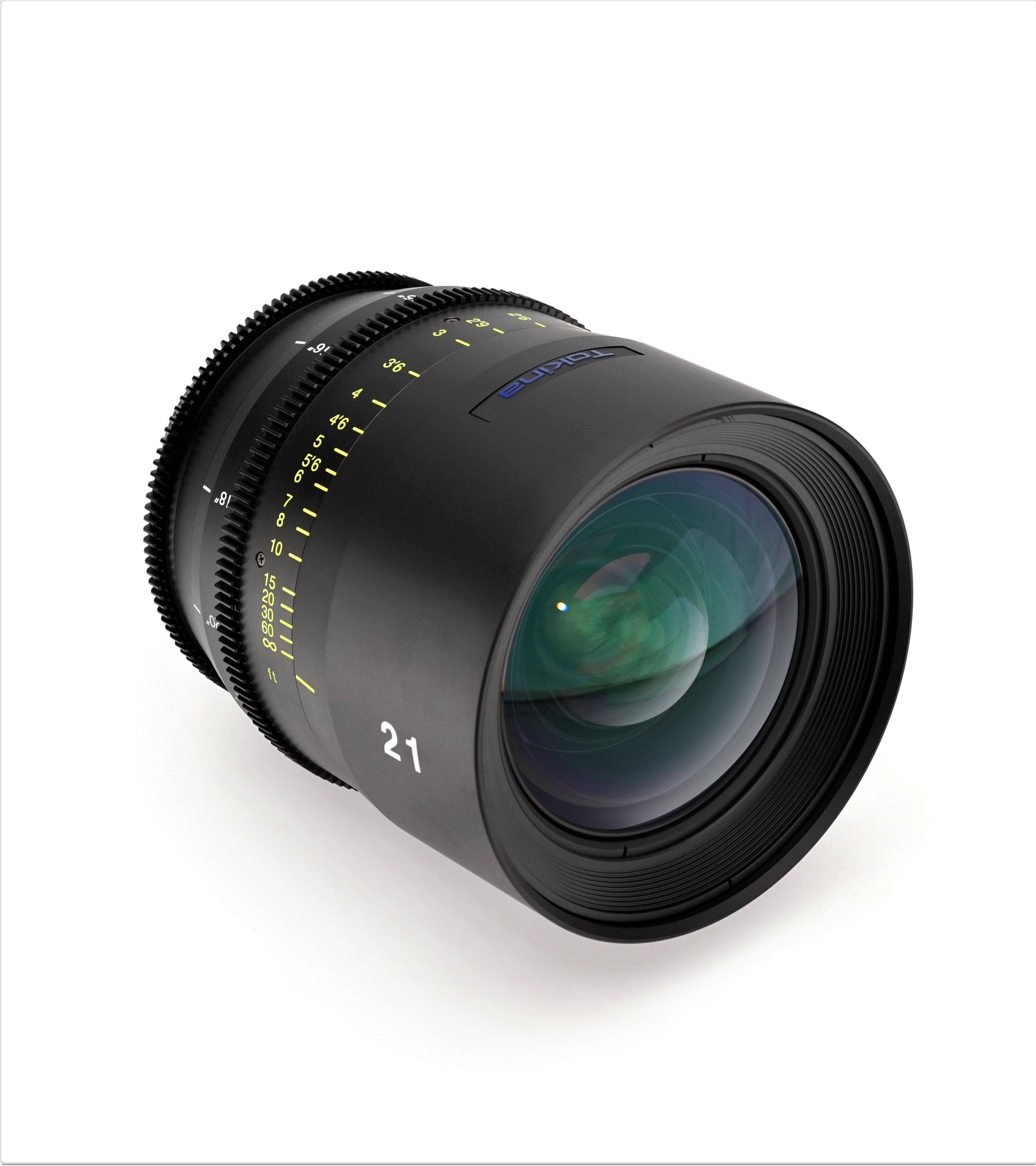 Tokina Cinema Vista 21mm T1.5 Lens (E Mount, Imperial Focus Scale) in a Front-Side View