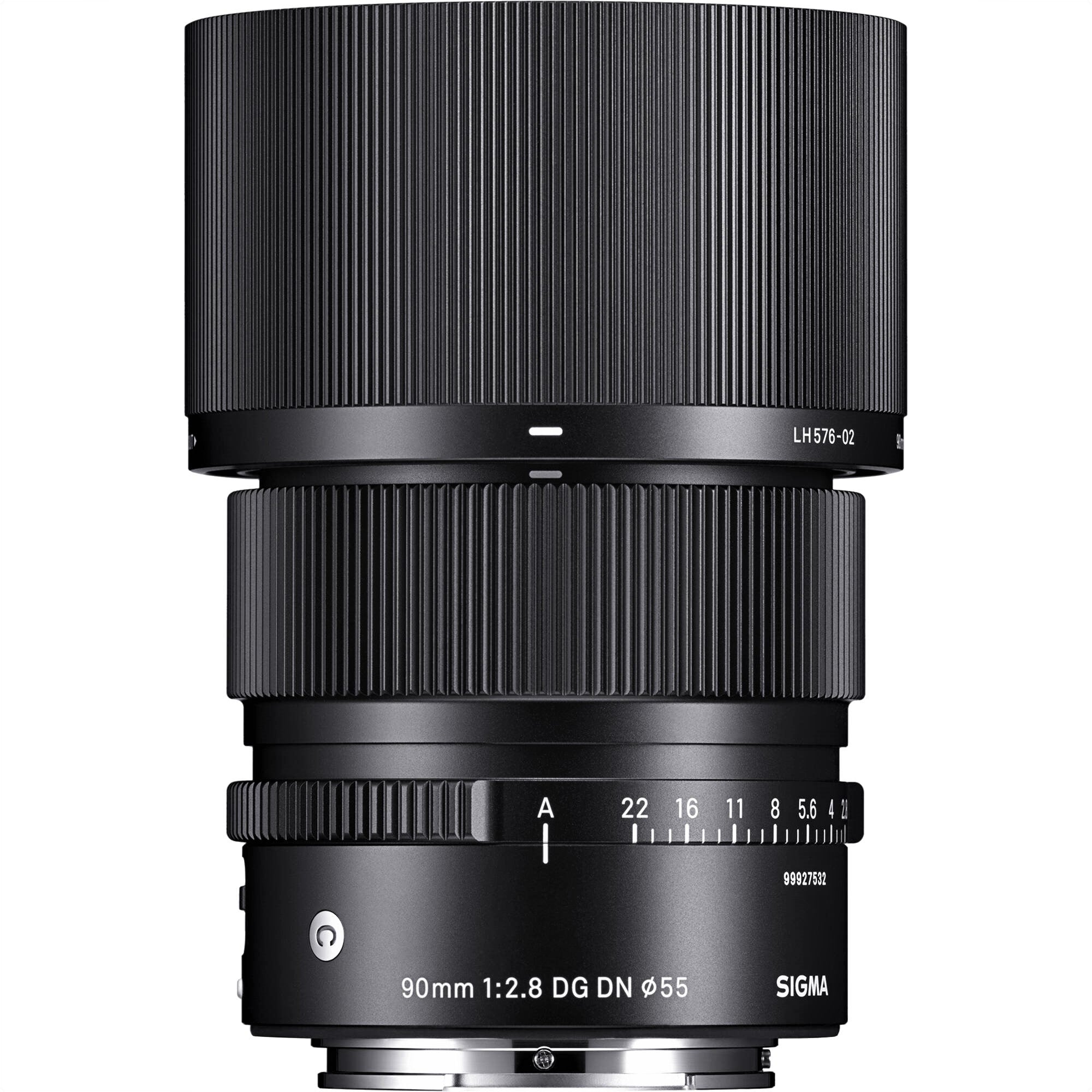Sigma Lens Hood Attached to 90mm F2.8 DG DN Contemporary Lens