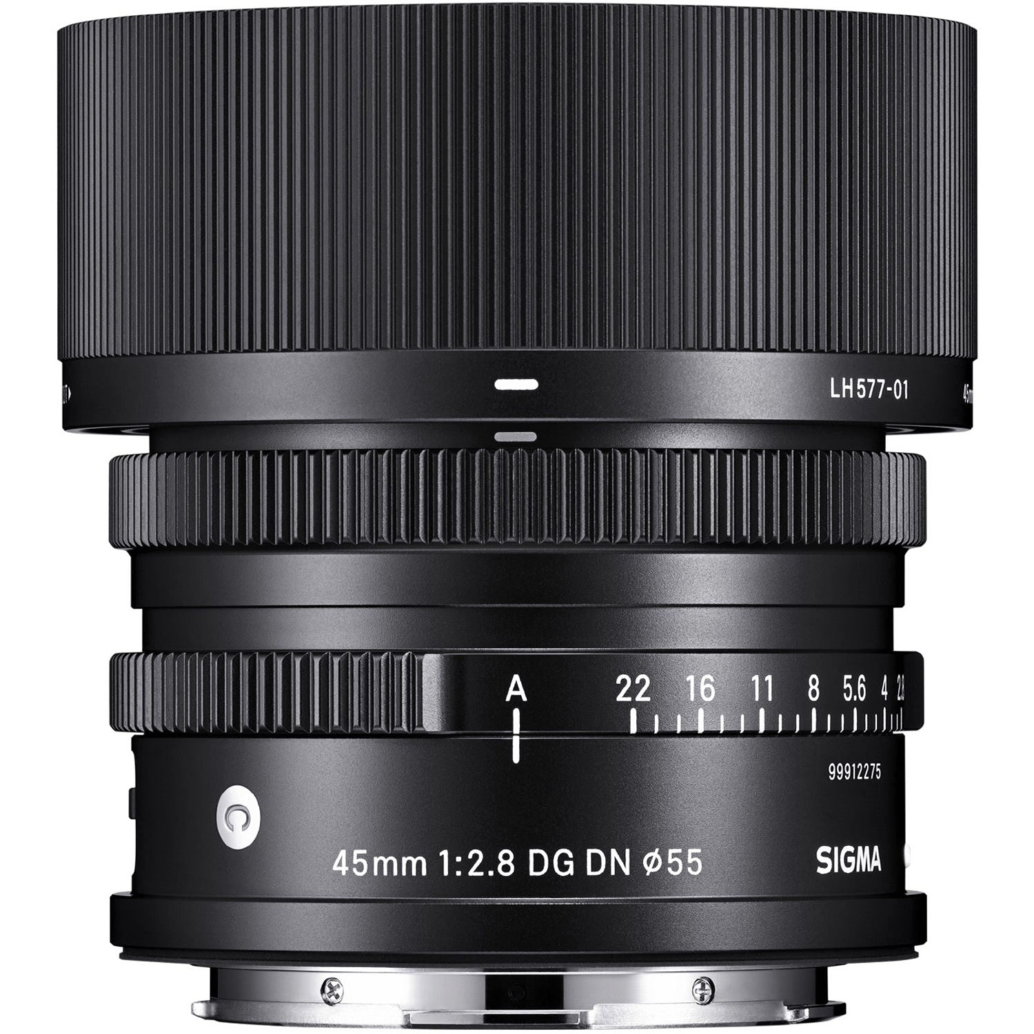 Sigma Lens Hood Attached to 45mm F2.8 DG DN Contemporary Lens