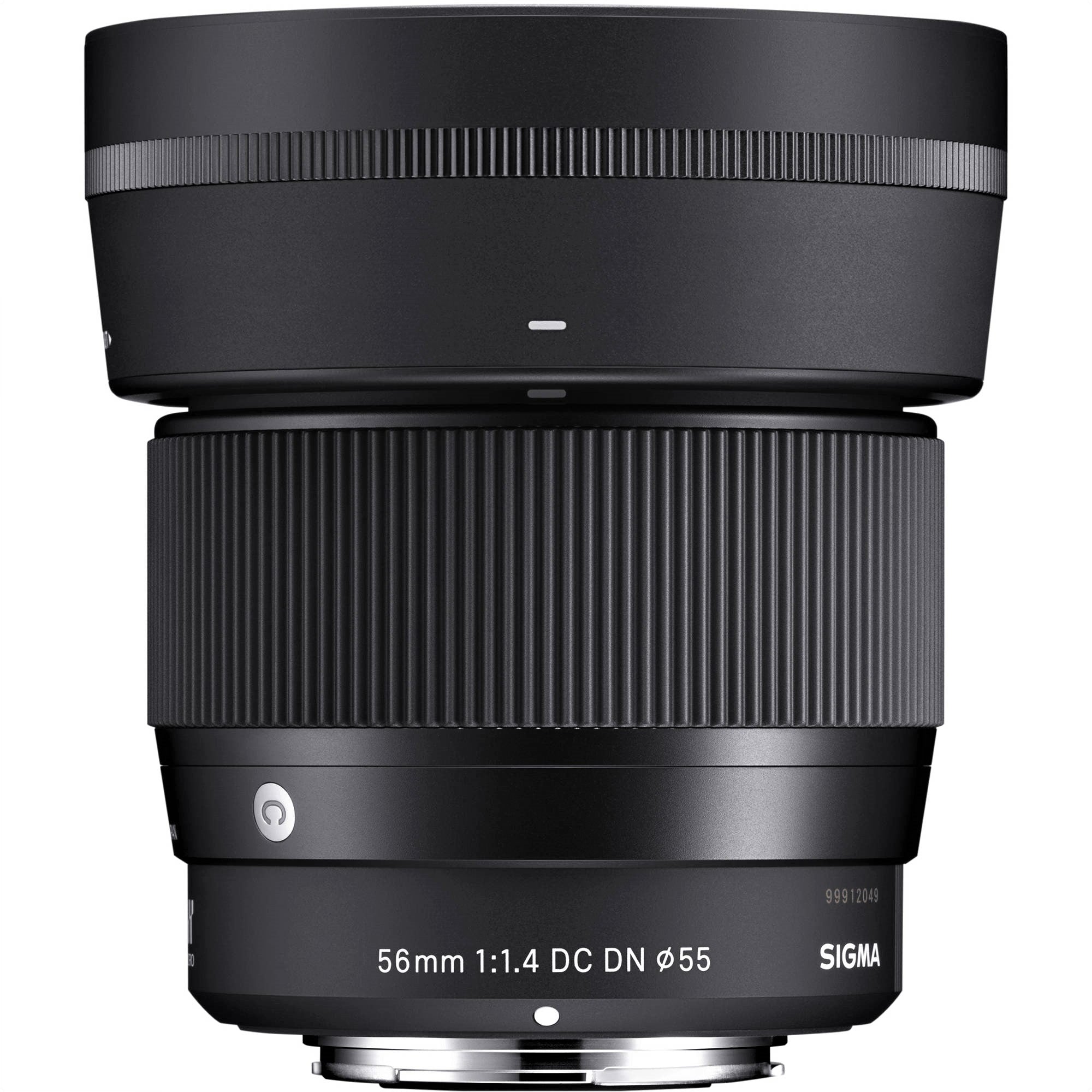 Sigma Lens Hood Attached to 56mm F1.4 DC DN Contemporary Lens