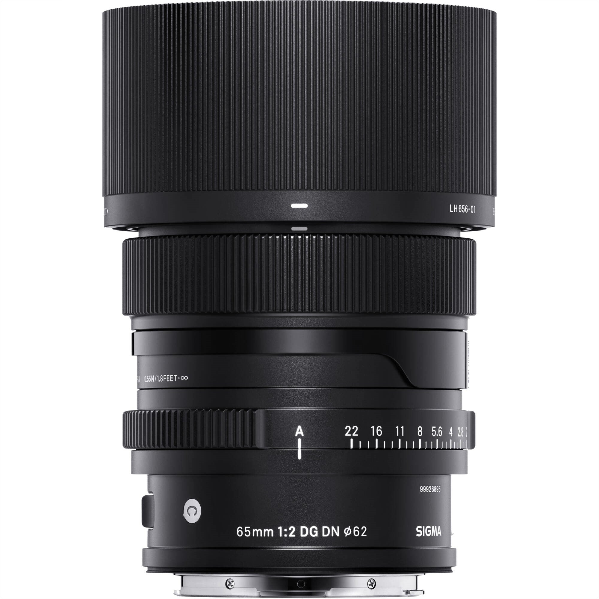 Sigma Lens Hood Attached to 65mm F2.0 DG DN Contemporary Lens