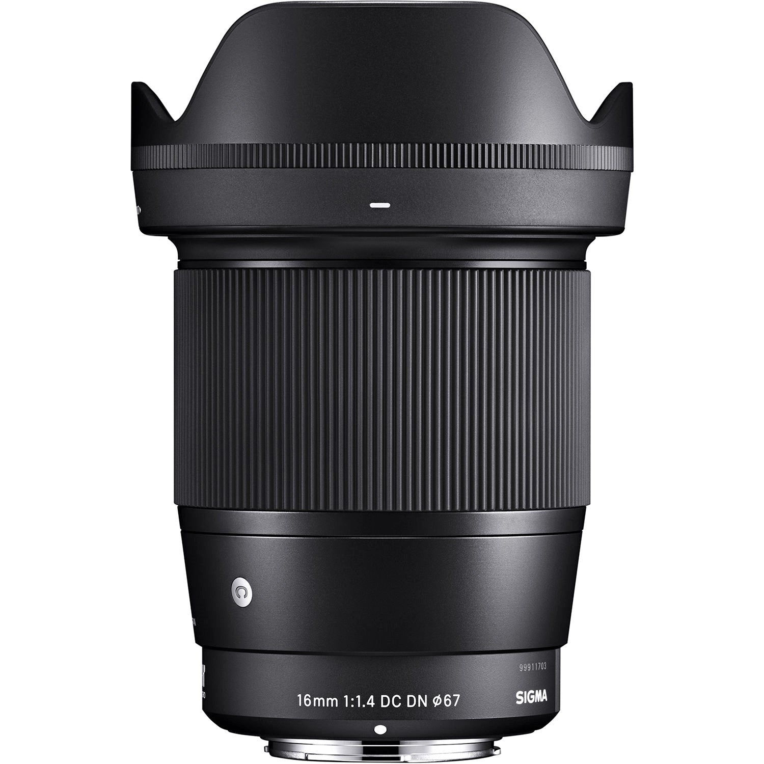 Sigma Lens Hood Attached to 16mm F1.4 DC DN Contemporary Lens