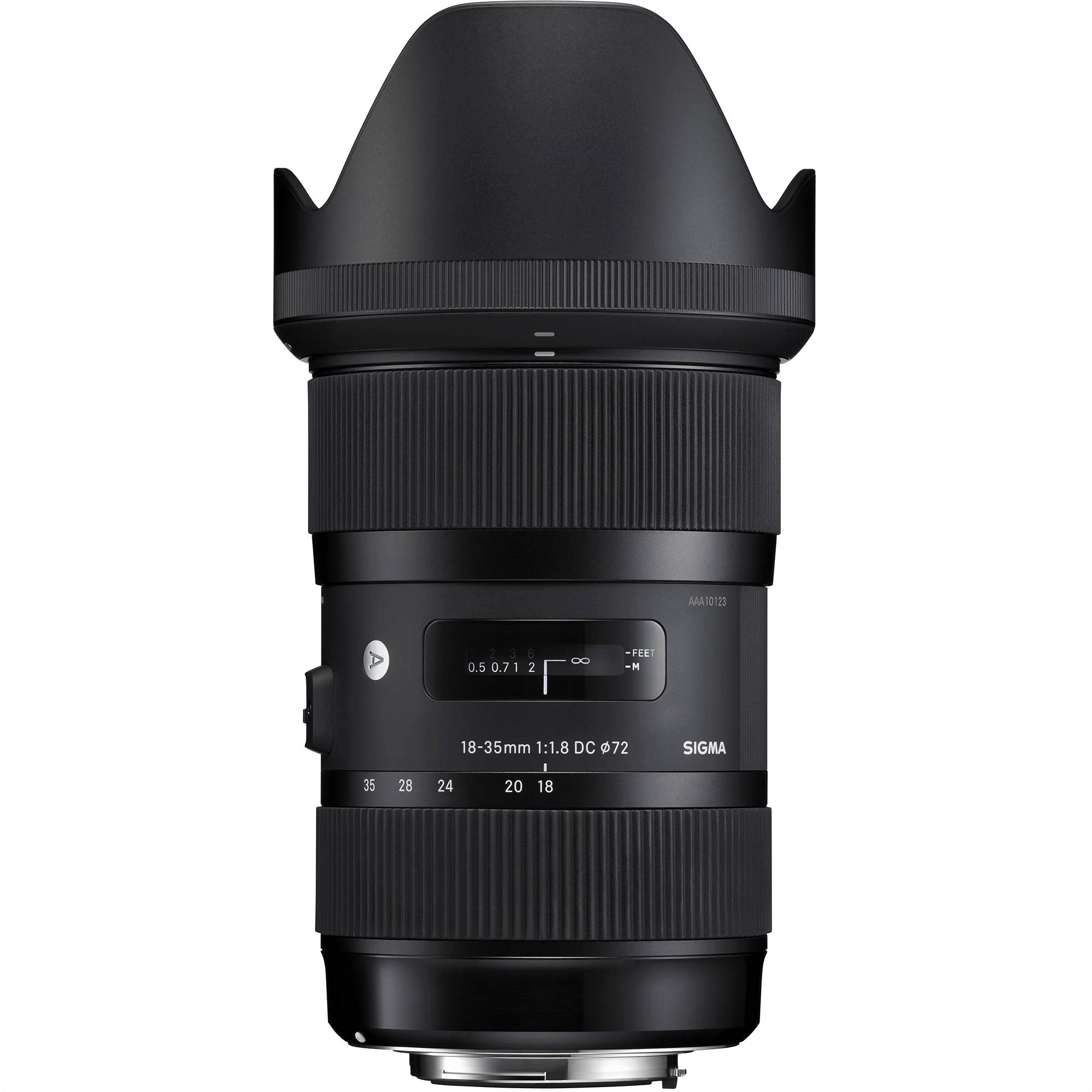 Sigma Lens Hood Attached to 18-35mm F1.8 Art DC HSM Art Lens