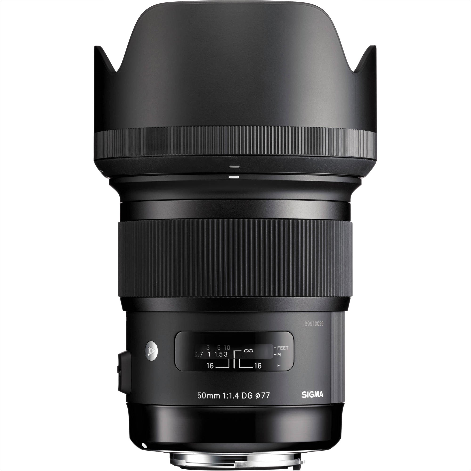 Sigma Lens Hood Attached to 50mm F1.4 Art Digital HSM Art Lens