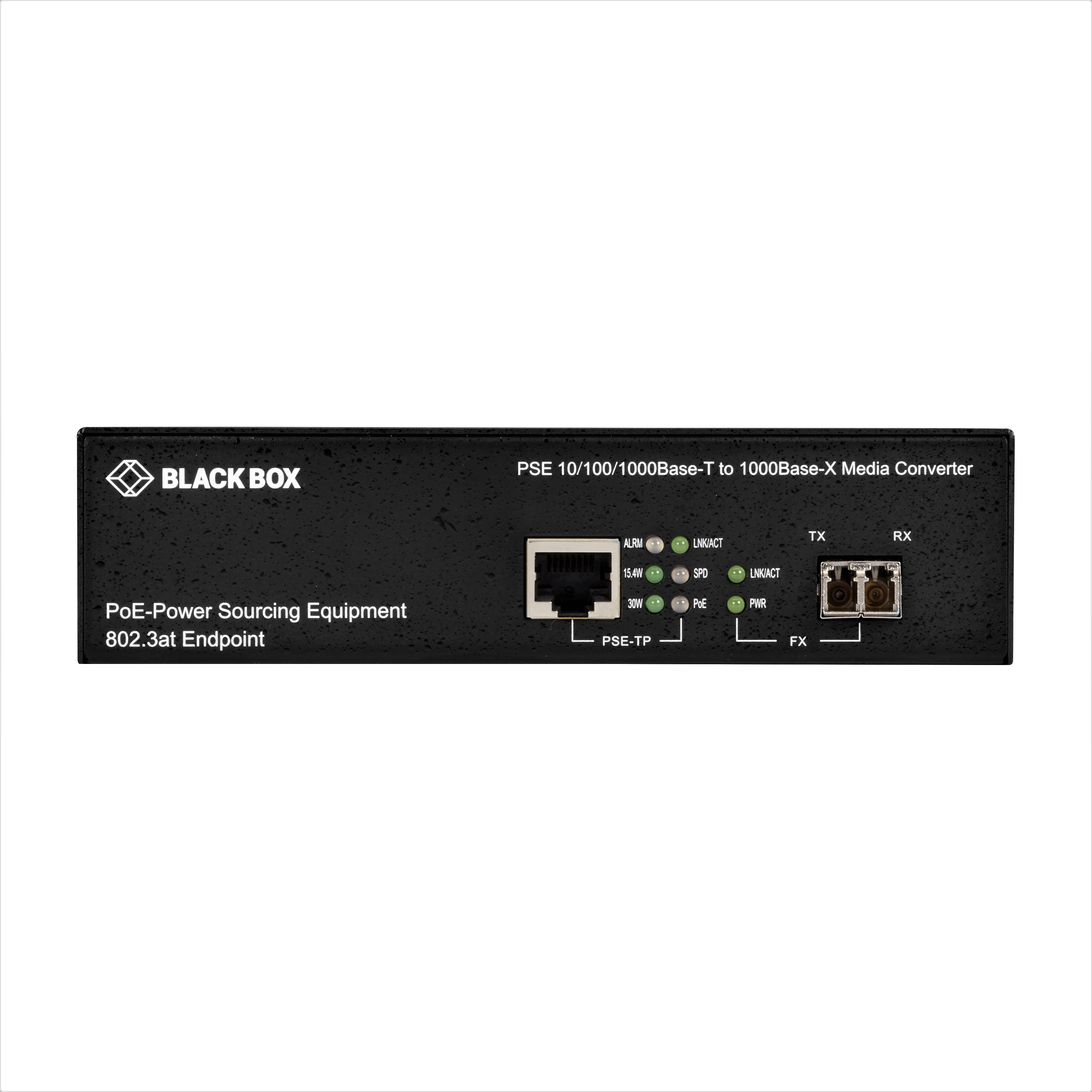 Black Box 10/100/1000BASE-T to 1000BASE-X PoE PSE GBE Media Converter