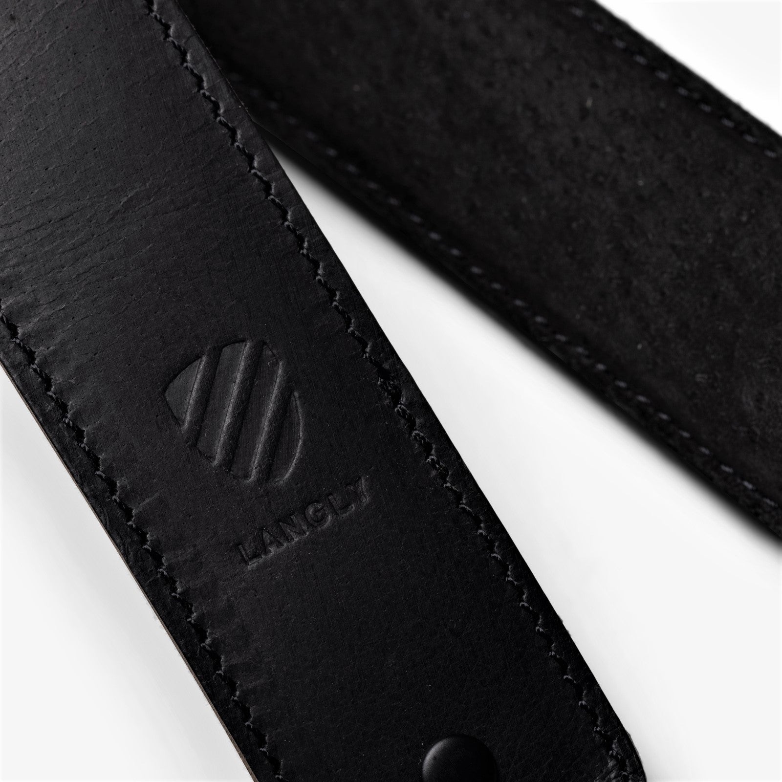 Langly Premium Leather Camera Strap (Black)