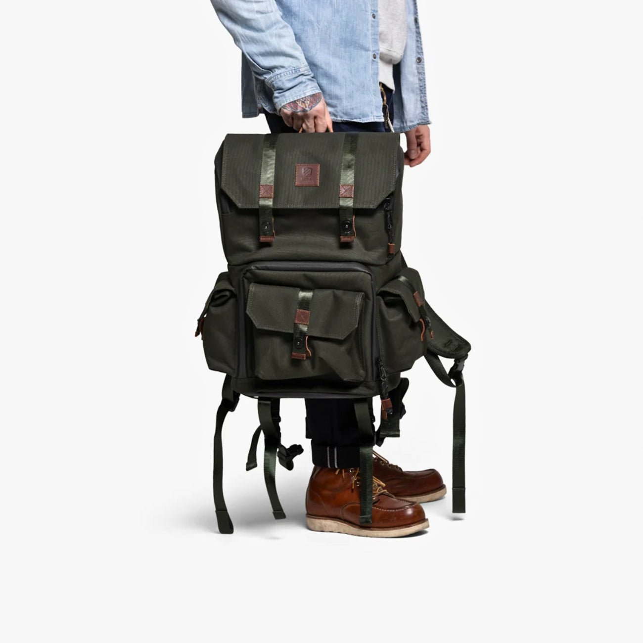 Langly Alpha Globetrotter Camera Backpack (Forest Green) - best laptop and camera bag