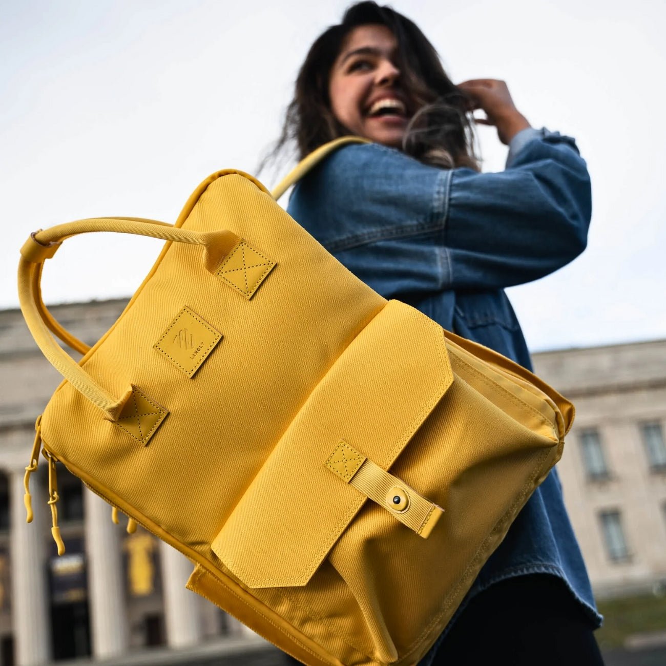 Langly Sierra Camera Backpack: A Modern & Travel-friendly Photography Backpack Compatible With Both 18in Laptop & DSLR Accessories 24L (Aspen-Gold)