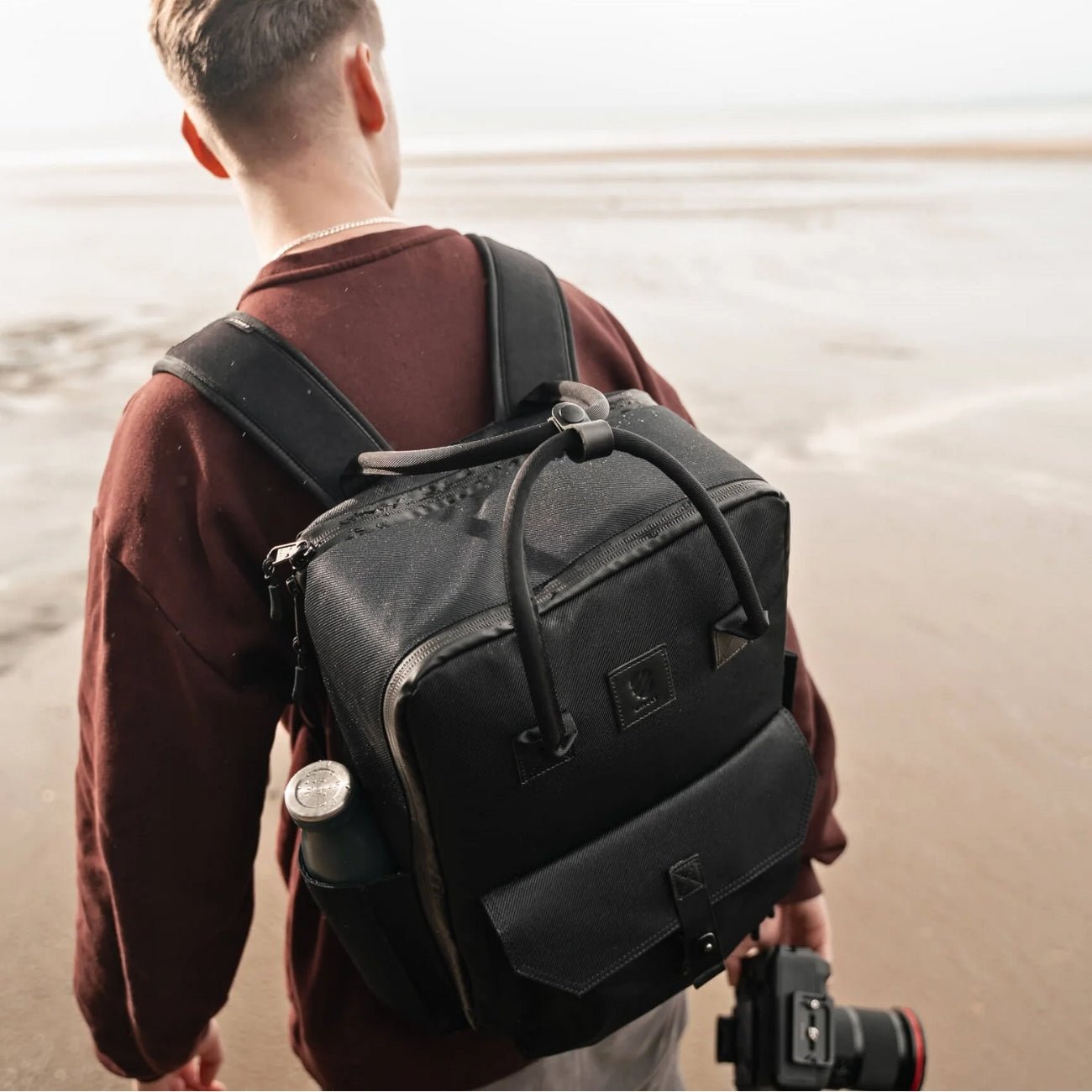Langly Sierra Camera Backpack: A Modern & Travel-friendly Photography Backpack Compatible With Both 18in Laptop & DSLR Accessories 24L (Black)