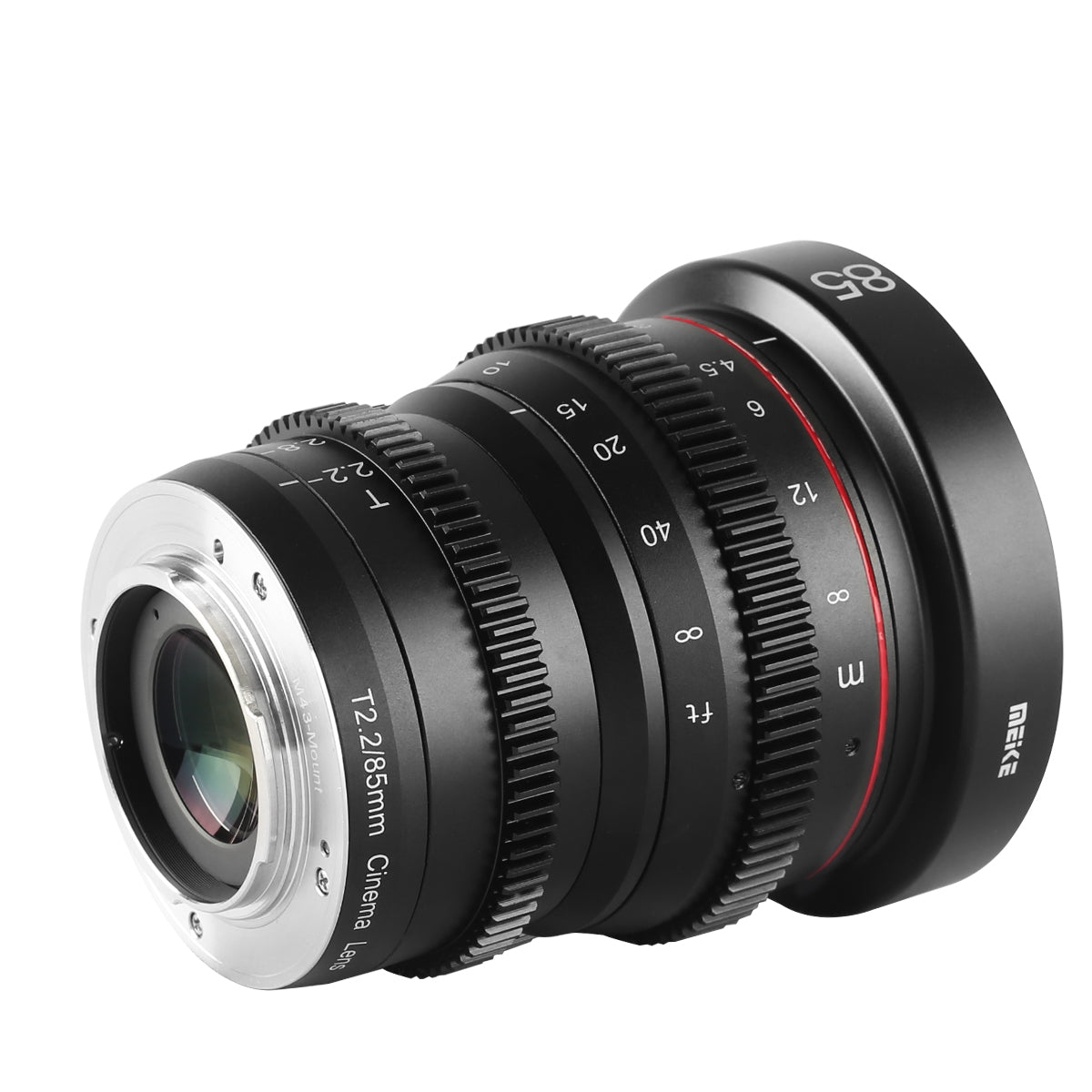 Meike Cinema Prime 85mm T2.2 Lens (MFT Mount) in a Back-Side View