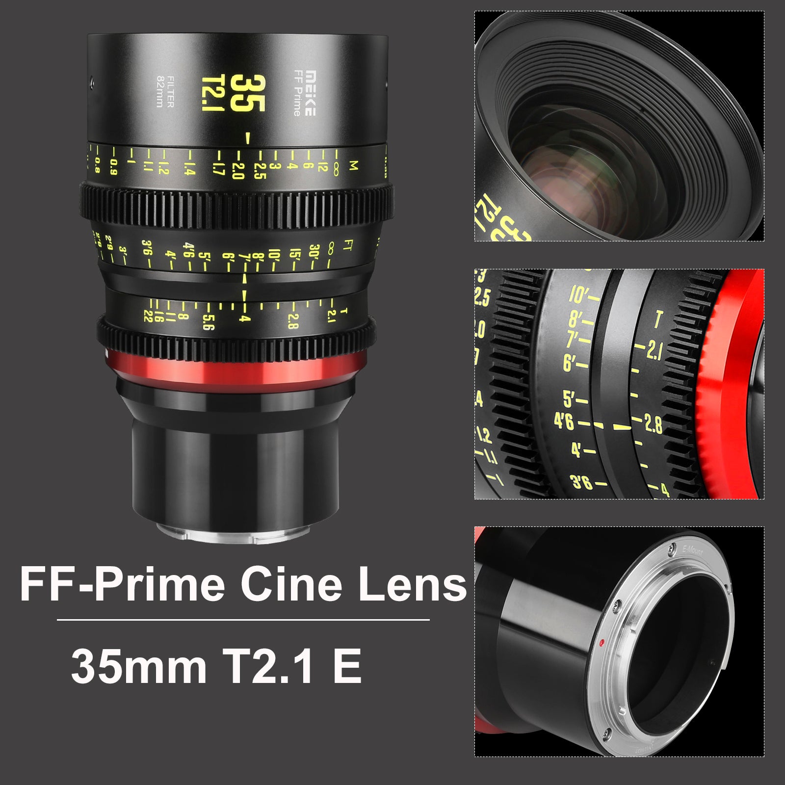 Meike Cinema Full Frame Cinema Prime 35mm T2.1 Lens (Sony E Mount) in Different Perspectives 