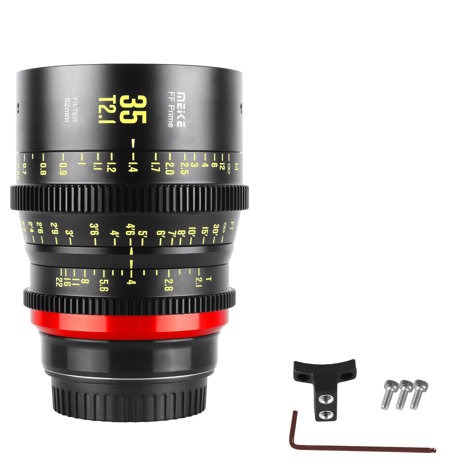 Meike Cinema Full Frame 35mm T2.1 Lens (EF Mount) with Accessories