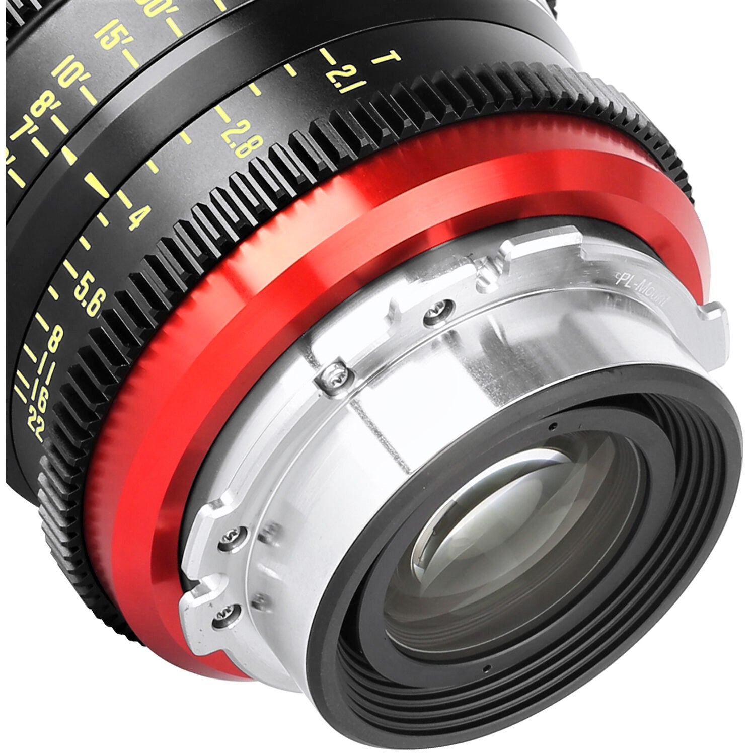 Meike Cinema Full Frame 35mm T2.1 Lens (PL Mount in a Close-Up View)