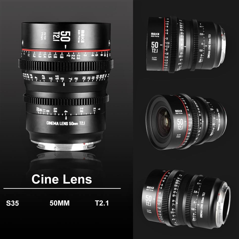 Meike 50mm T2.1 Super 35 Cine Prime Lens (EF Mount) in Different Perspectives