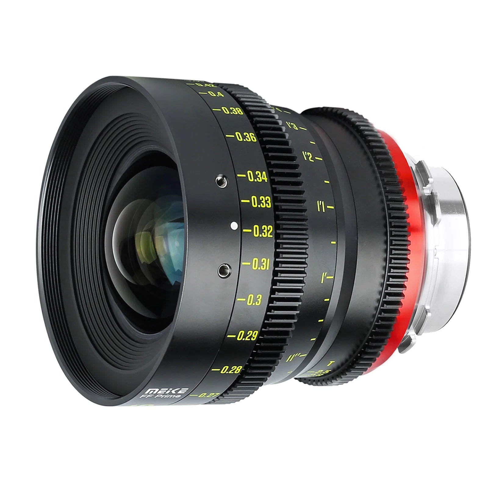 Meike Cinema Full Frame Cinema Prime 16mm T2.5 Lens (RF Mount) Side View