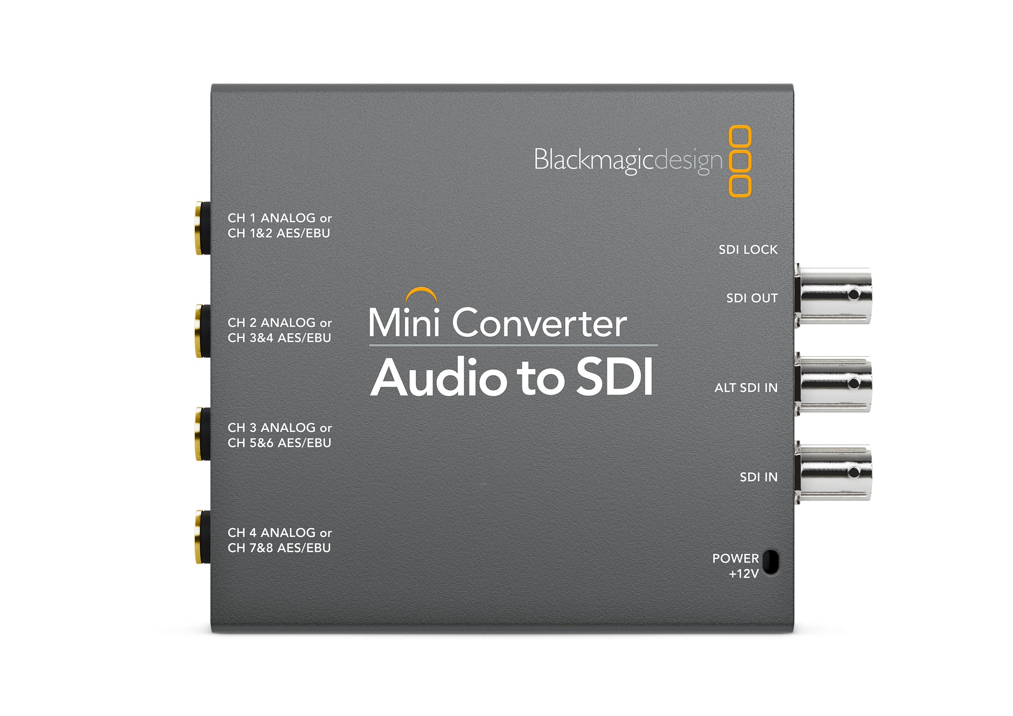 Front view of Blackmagic Design Mini Converter - Audio to SDI