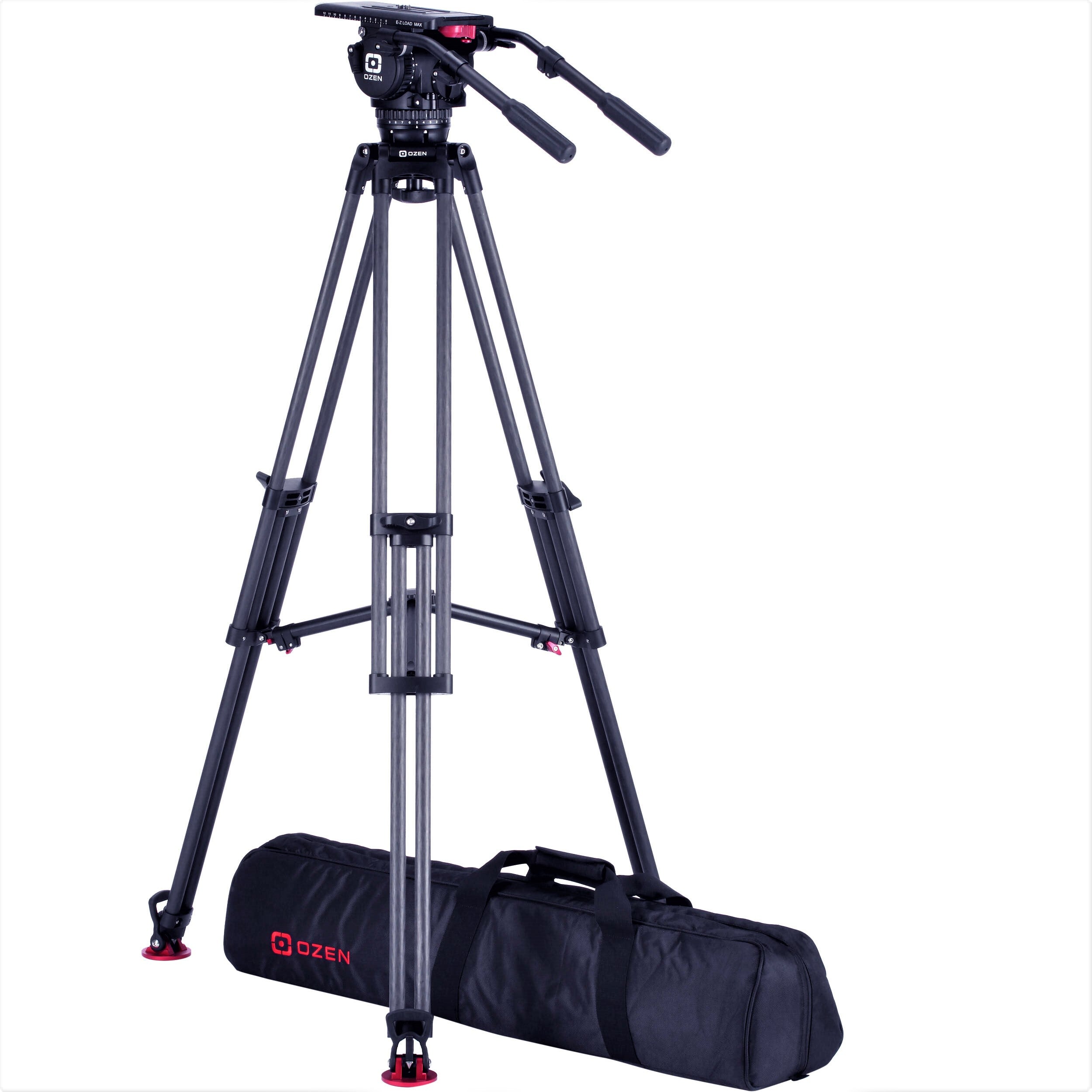 OZEN 18CF1HDM 100mm AGILE 18M E-Z LOAD MAX Tripod System with Soft Case