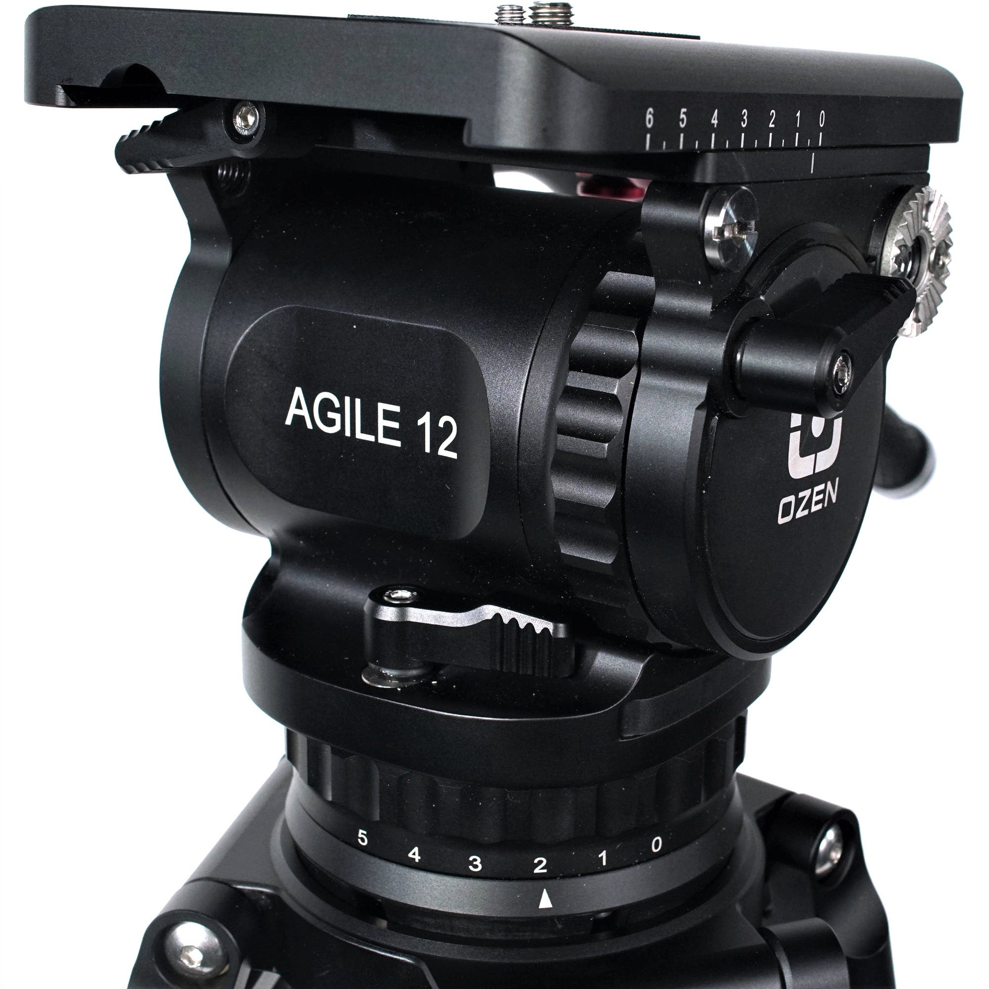 OZEN Agile 12 Fluid Head in a Full Close-Up View