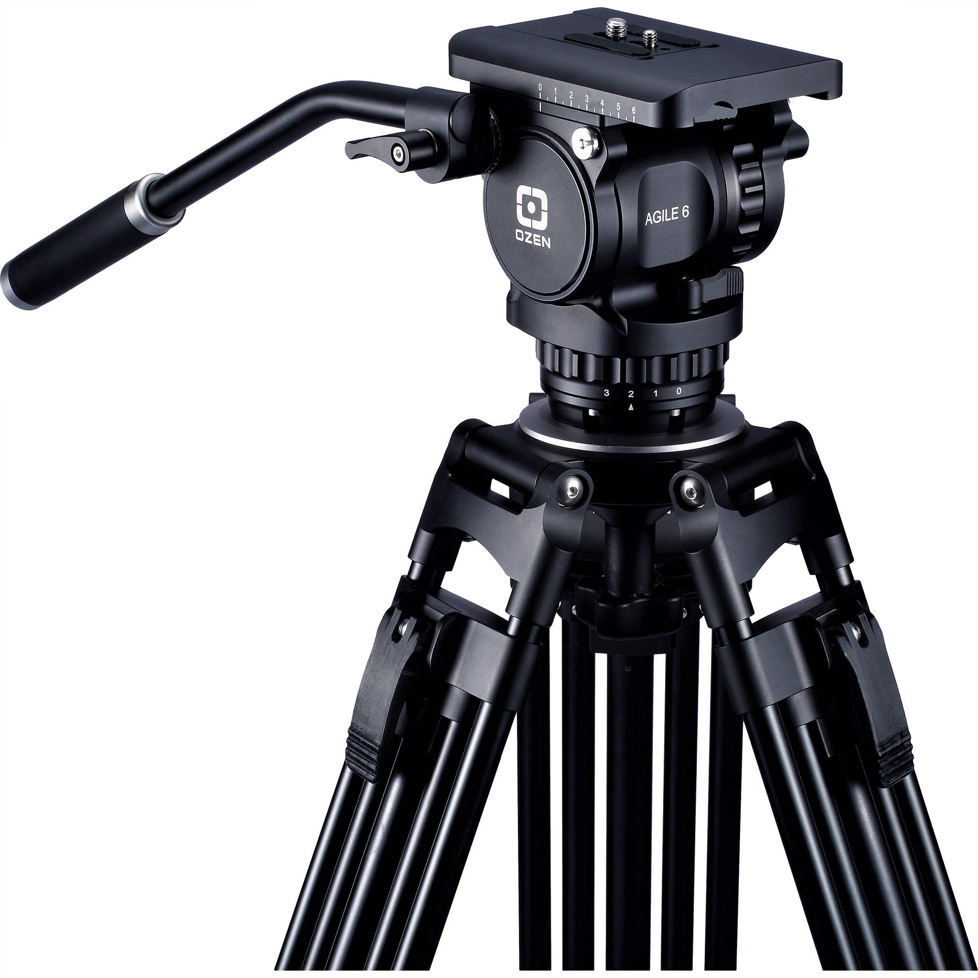 OZEN AGILE 6S S-LOC Fluid Head in a Front View