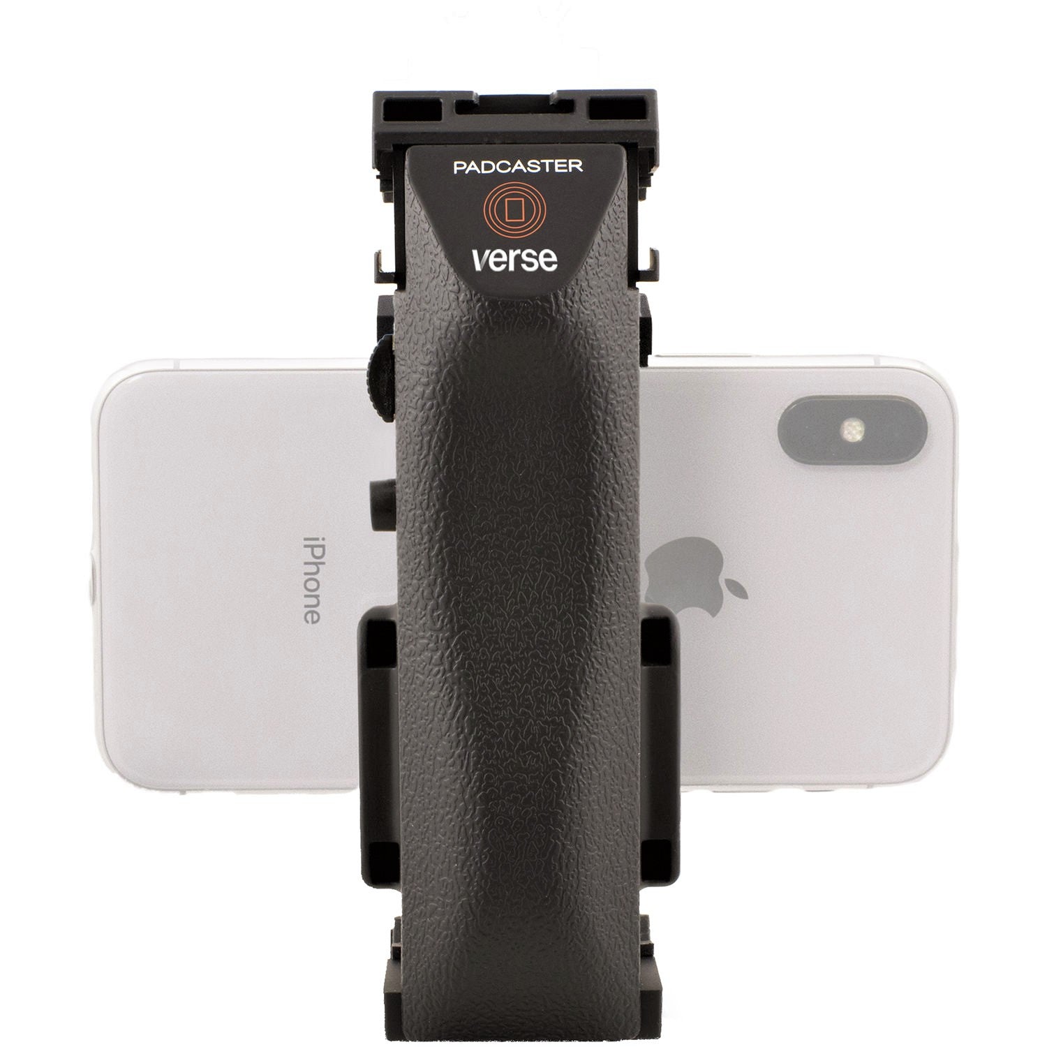 Mobile Phone Attached to Padcaster Verse Grip 