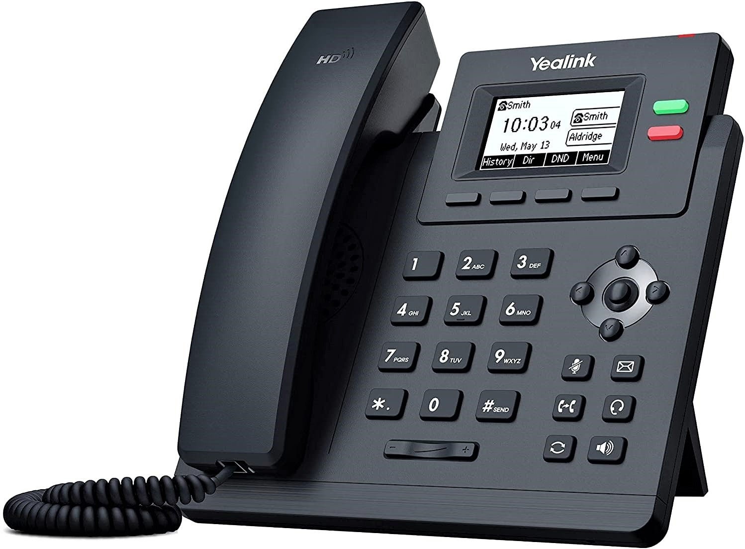 Yealink SIP-T31P Entry-level IP Power over Ethernet Corded Phone with 2 Lines, HD Voice and 2.3 Inch Graphical LCD Display with Backlight (132 x 64 Pixel)