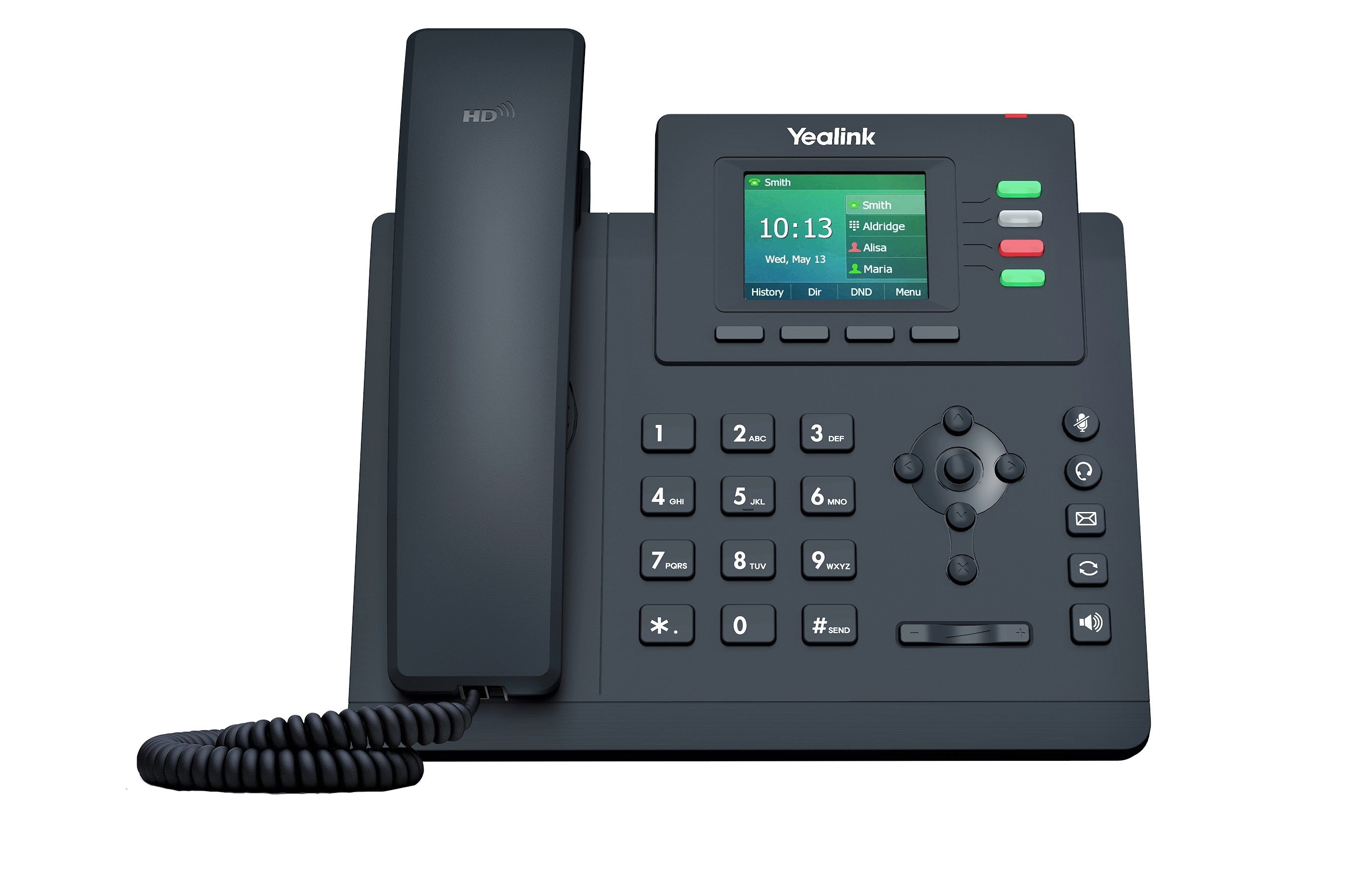 Yealink T33G IP Phone, 4 VoIP Accounts. 2.4-Inch Color Display. Dual-Port Gigabit Ethernet, 802.3af PoE, Power Adapter Not Included (SIP-T33G)