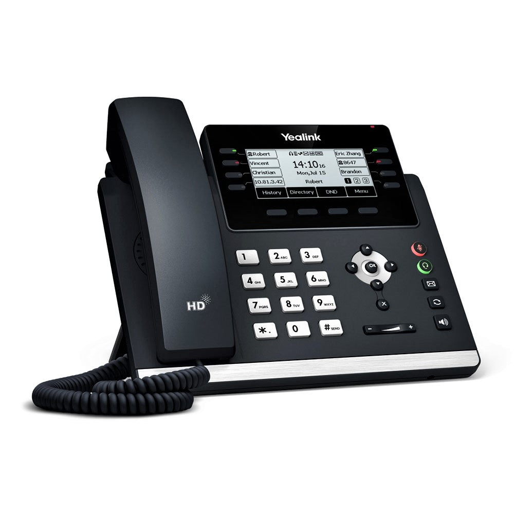 Yealink SIP-T43U IP Phone 12 VoIP Accounts. 3.7-Inch Graphical Display. Dual USB 2.0, Dual-Port Gigabit Ethernet, 802.3af PoE, Power Adapter Not Included (SIP-T43U)