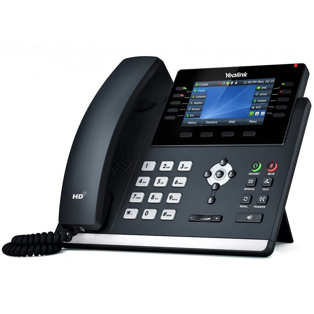 Yealink SIP-T46U IP Phone 16 VoIP Accounts. 4.3-Inch Color Display. Dual USB 2.0, Dual-Port Gigabit Ethernet, 802.3af PoE