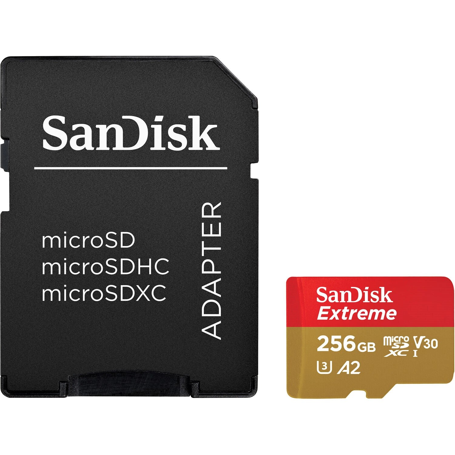 SanDisk 256GB Extreme UHS-I microSDXC Memory Card with SD Adapter
