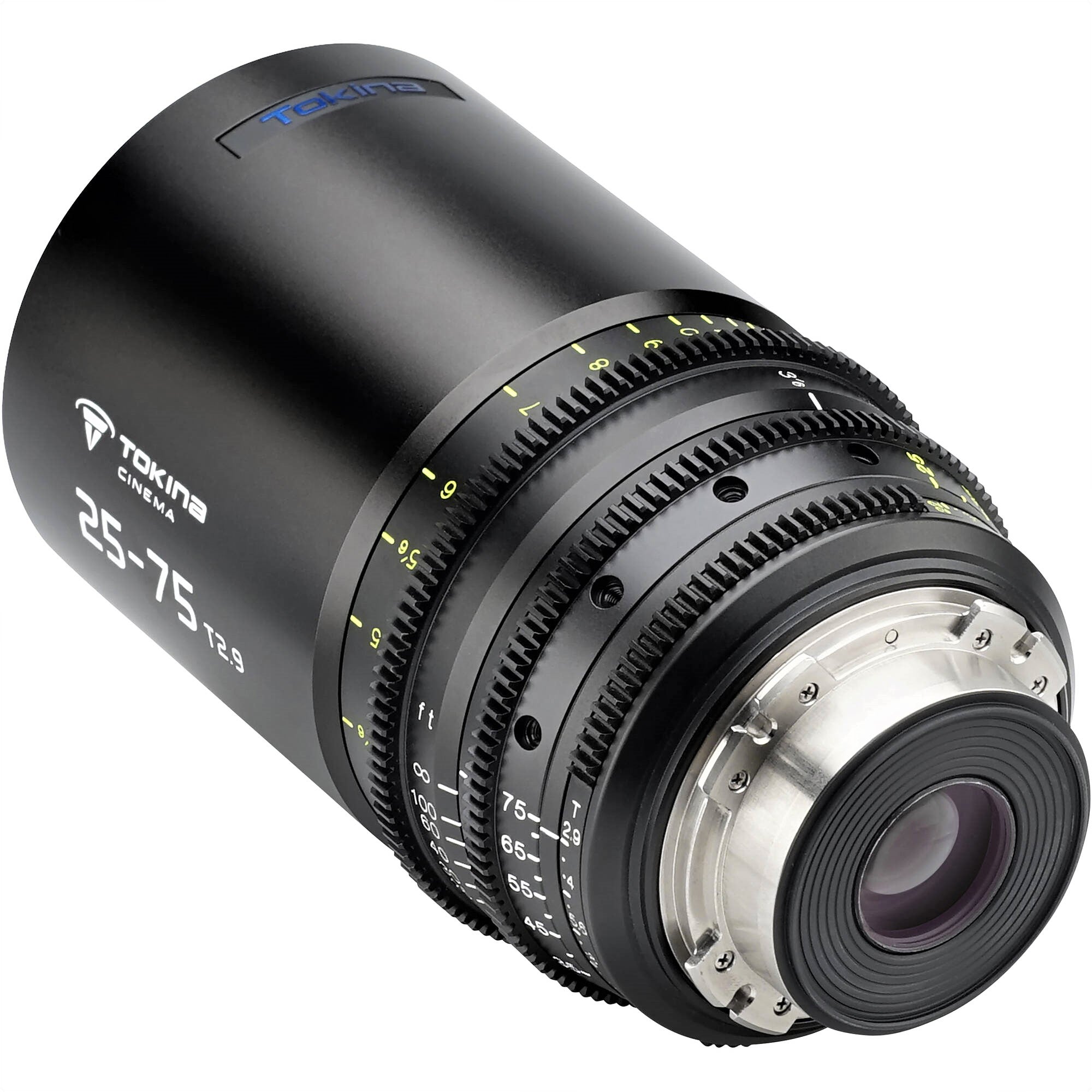 Tokina Cinema 25-75mm T2.9 Lens (EF Mount) in a Back-Side View 