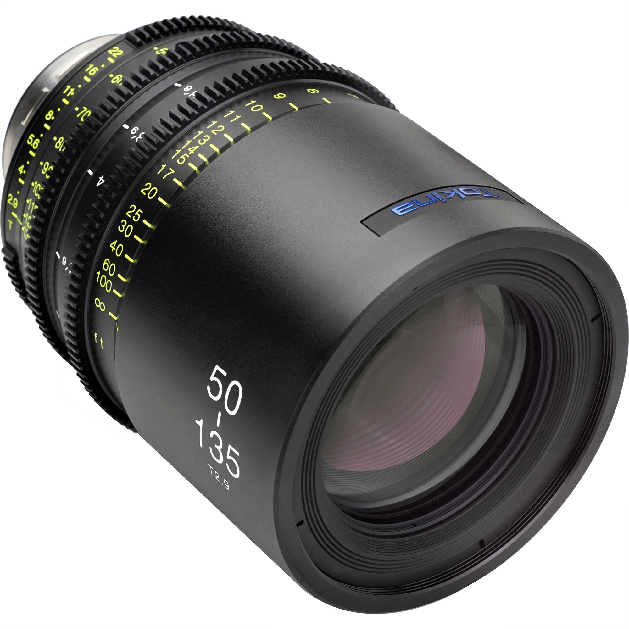 Tokina Cinema 50-135mm T2.9 MKII Lens (E Mount) in a Front-Side View