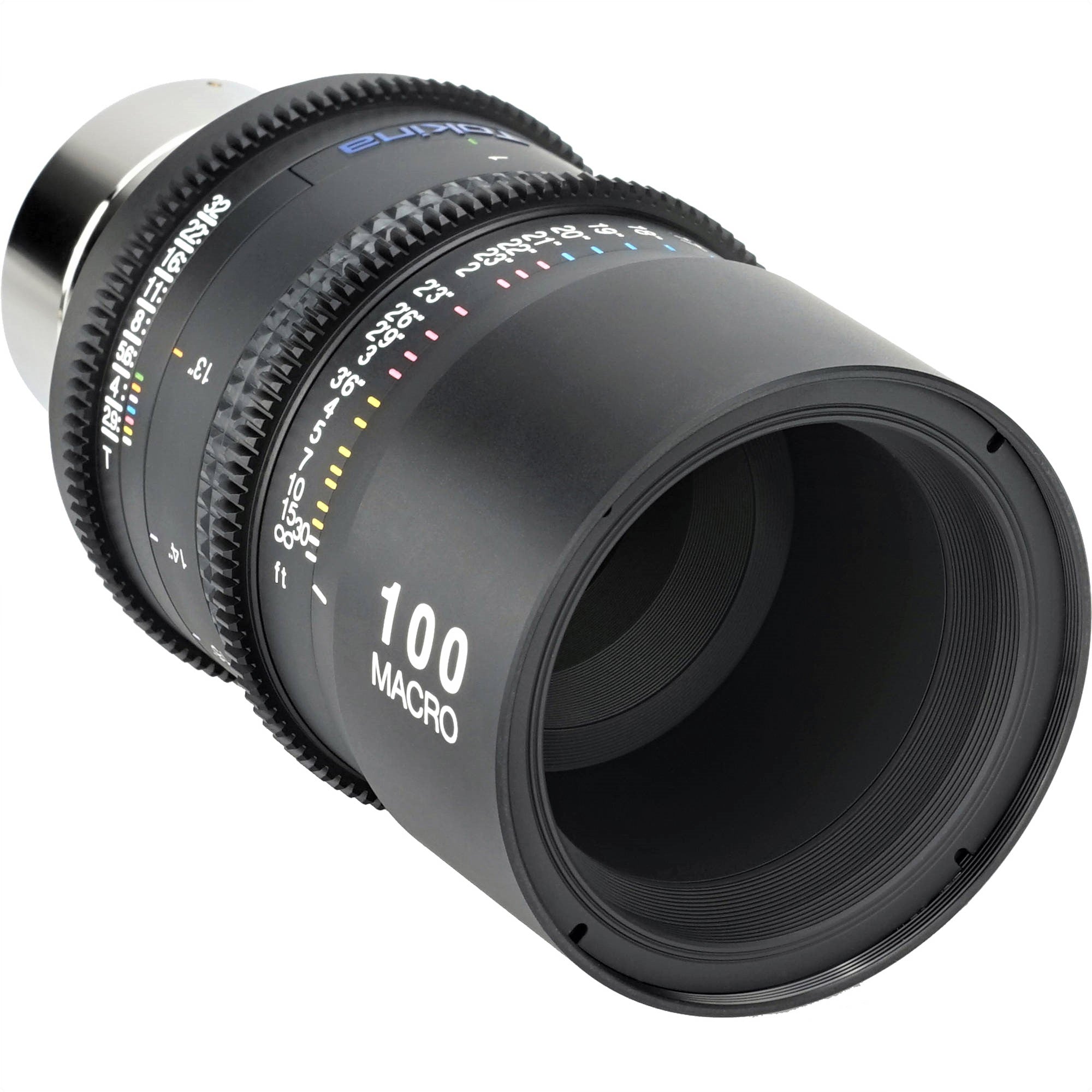 Tokina Cinema AT-X 100mm T2.9 Macro Lens (MFT Mount) in a Front-Side View