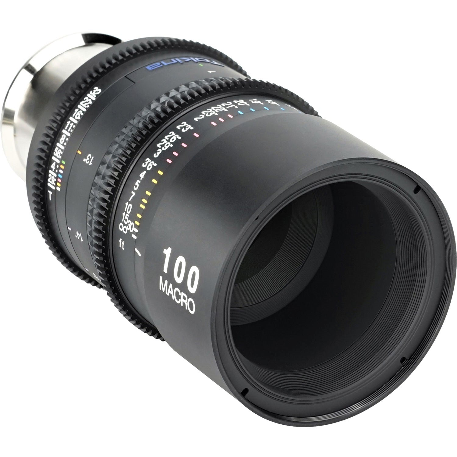 Tokina Cinema AT-X 100mm T2.9 Macro Lens (Sony E Mount) in a Front-Side View