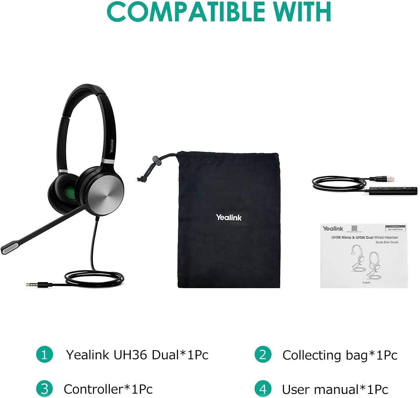Yealink UH36 Dual USB-A Wired Headset - Features