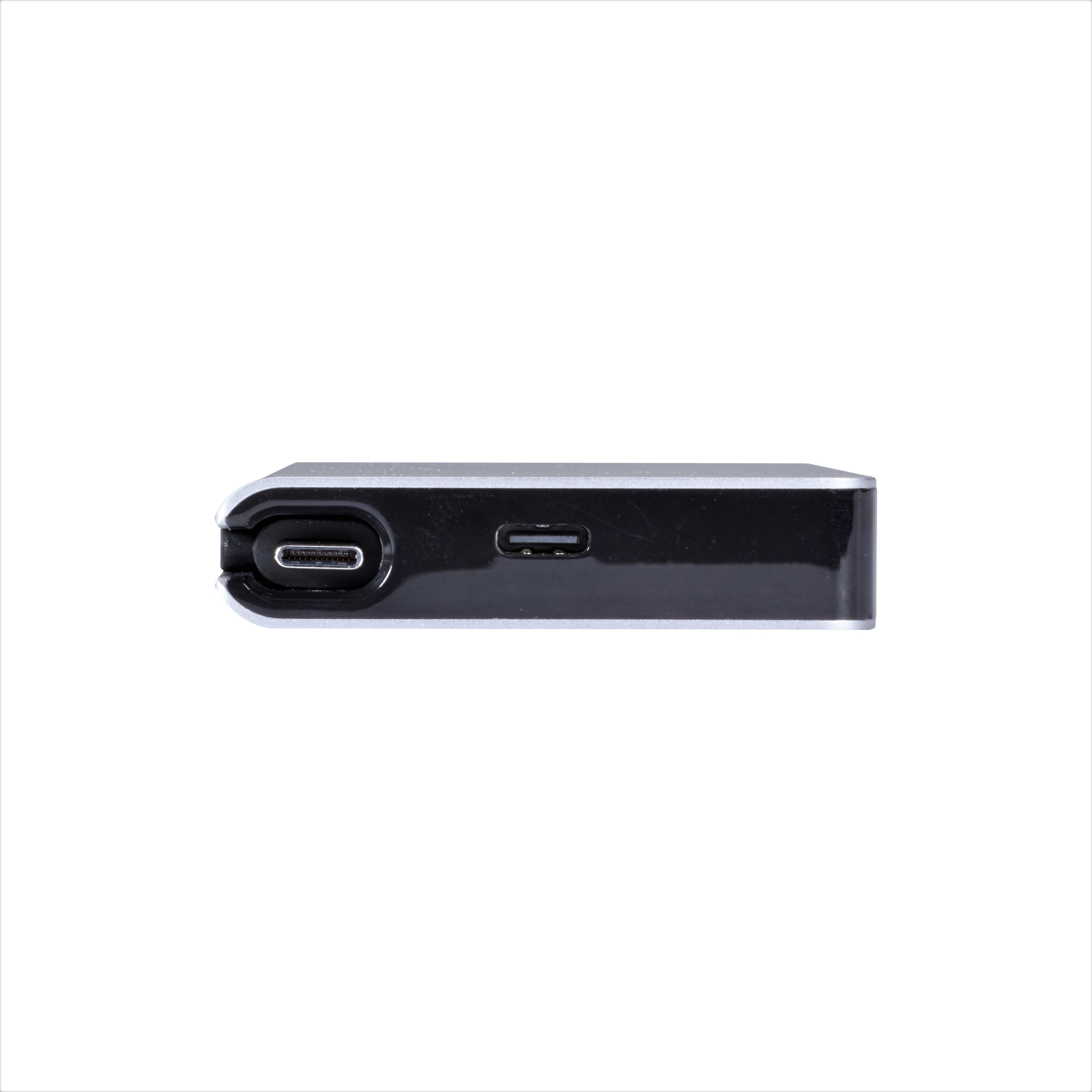Black Box USB C Docking Station in a Side View