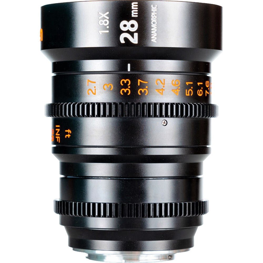 Vazen 28mm T/2.2 1.8X Anamorphic Lens (RF Mount, Amber Flare)