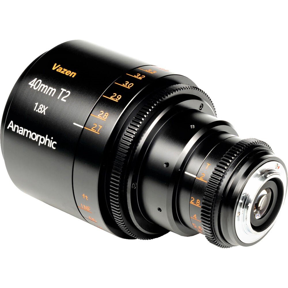 Vazen 40mm T/2 1.8X Anamorphic Lens (MFT, Amber Flare) in a Back-Side View