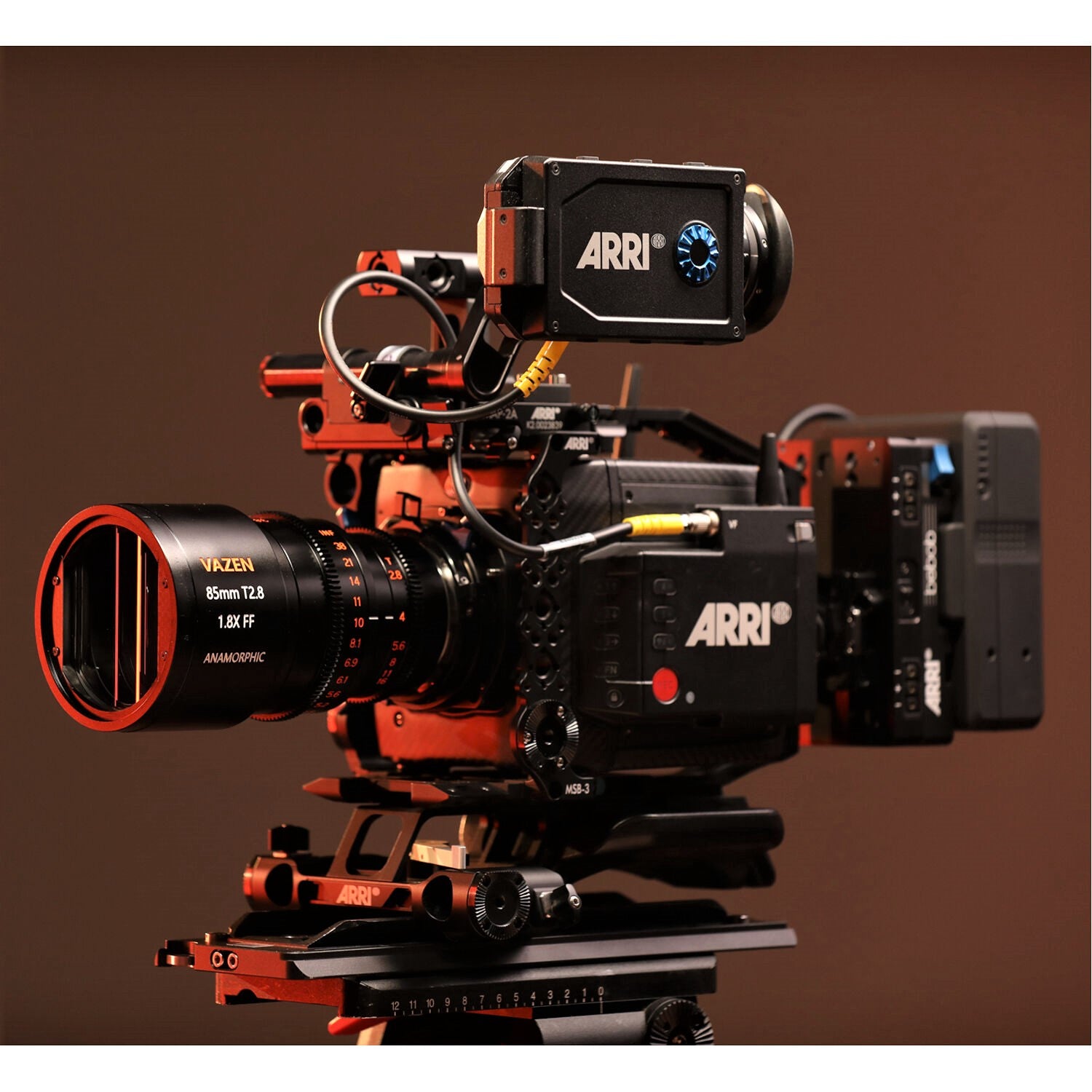 Vazen 85mm T2.8 1.8X Anamorphic Lens for PL/EF Full Frame Camera Attached to Arri Camera