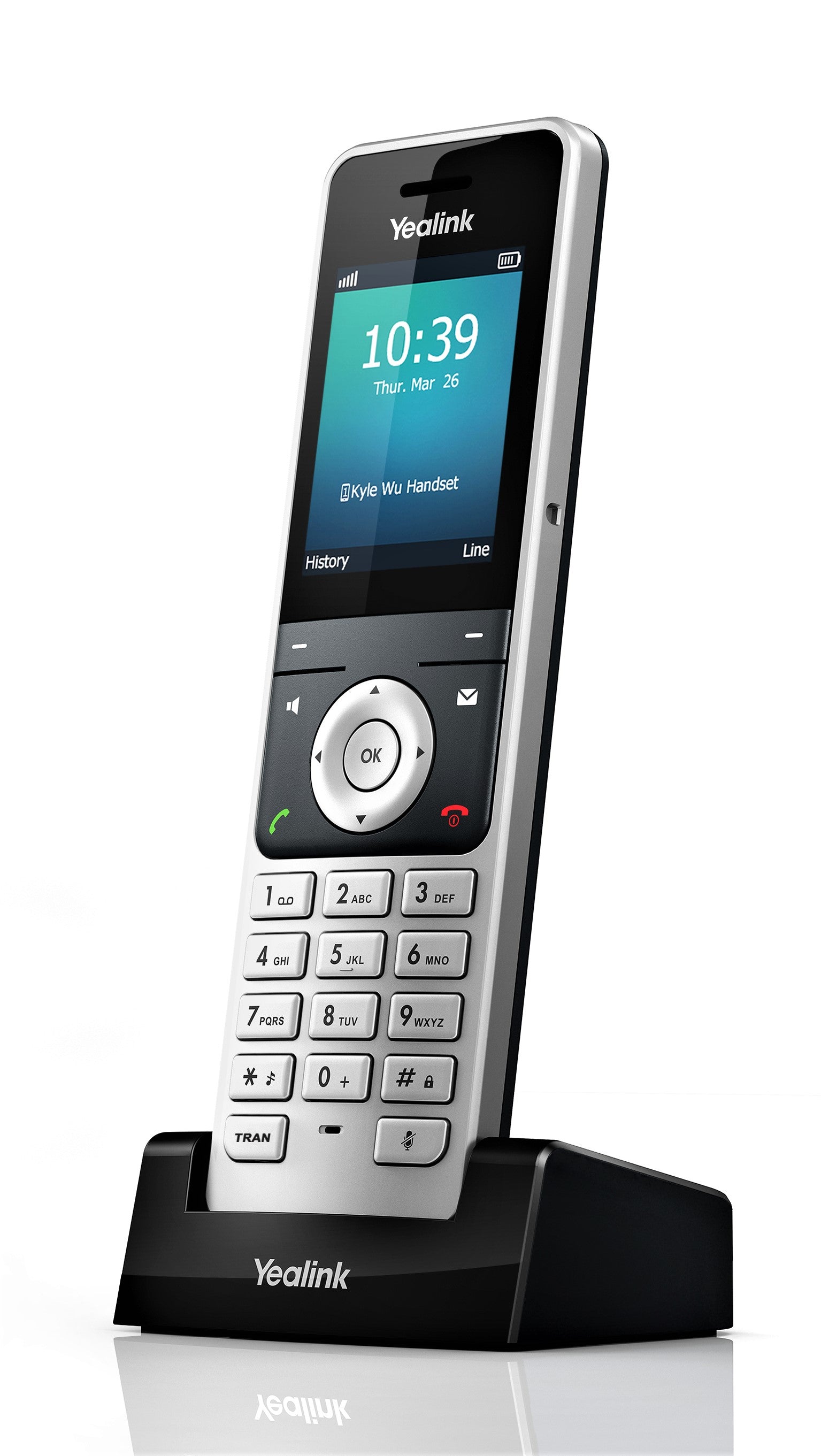 Yealink W56H DECT Handset in a Side View