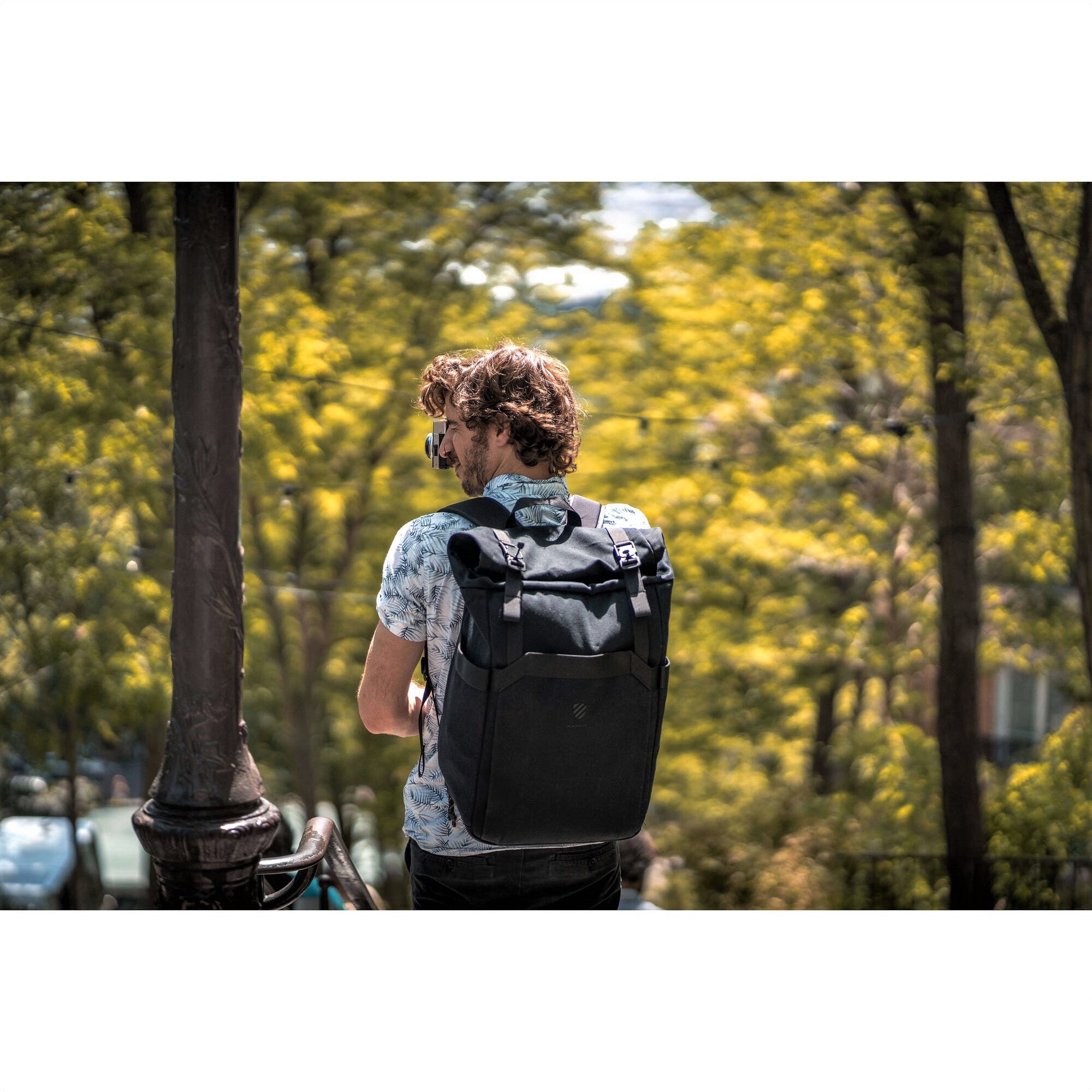 Langly Weekender Backpack with Camera Cube (Navy)