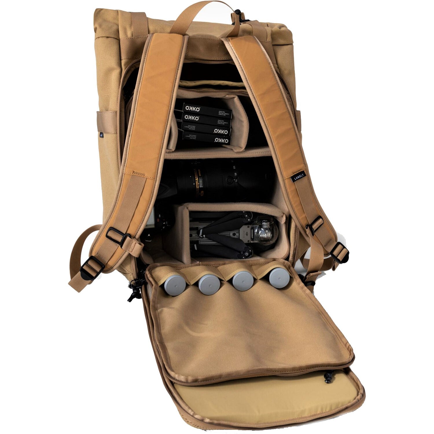 Langly Weekender Backpack with Camera Cube (Sand)