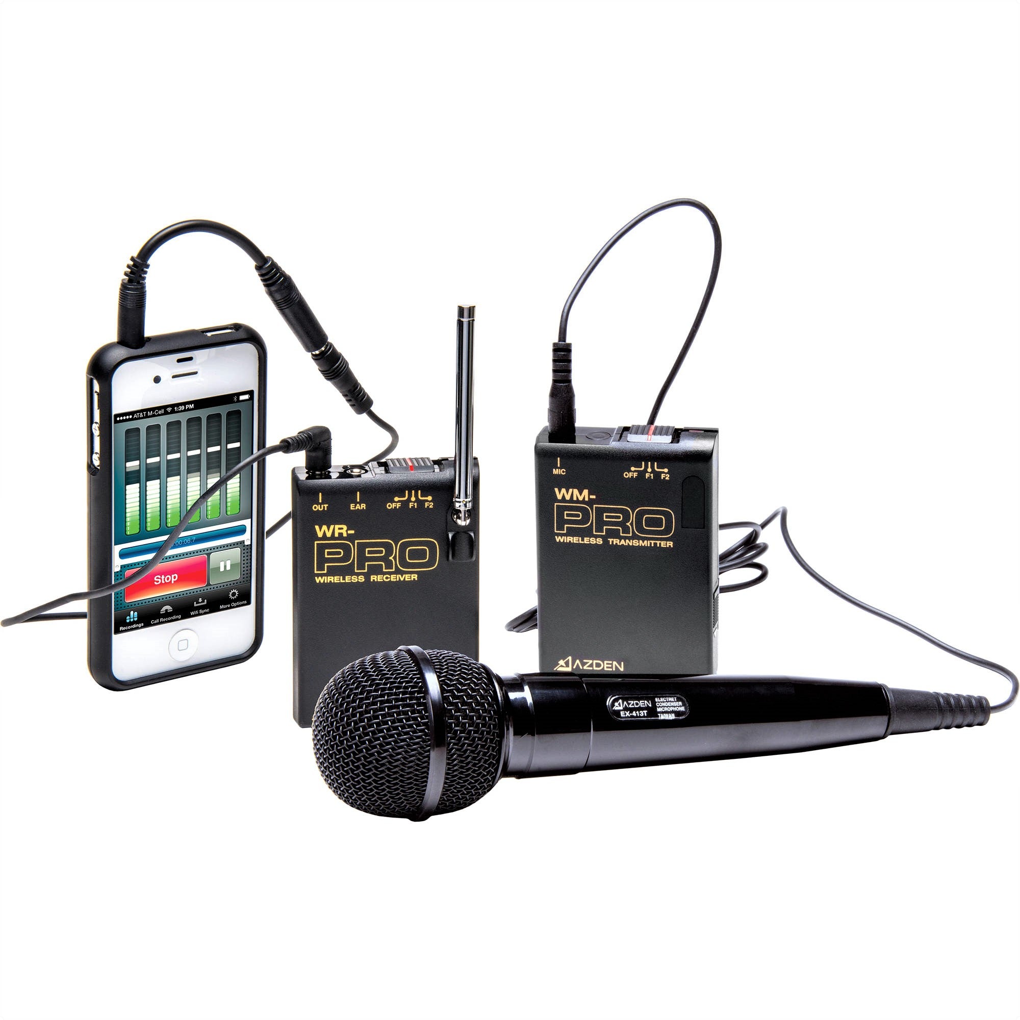 Azden VHF Wireless Microphone System with Wired Handheld Microphone