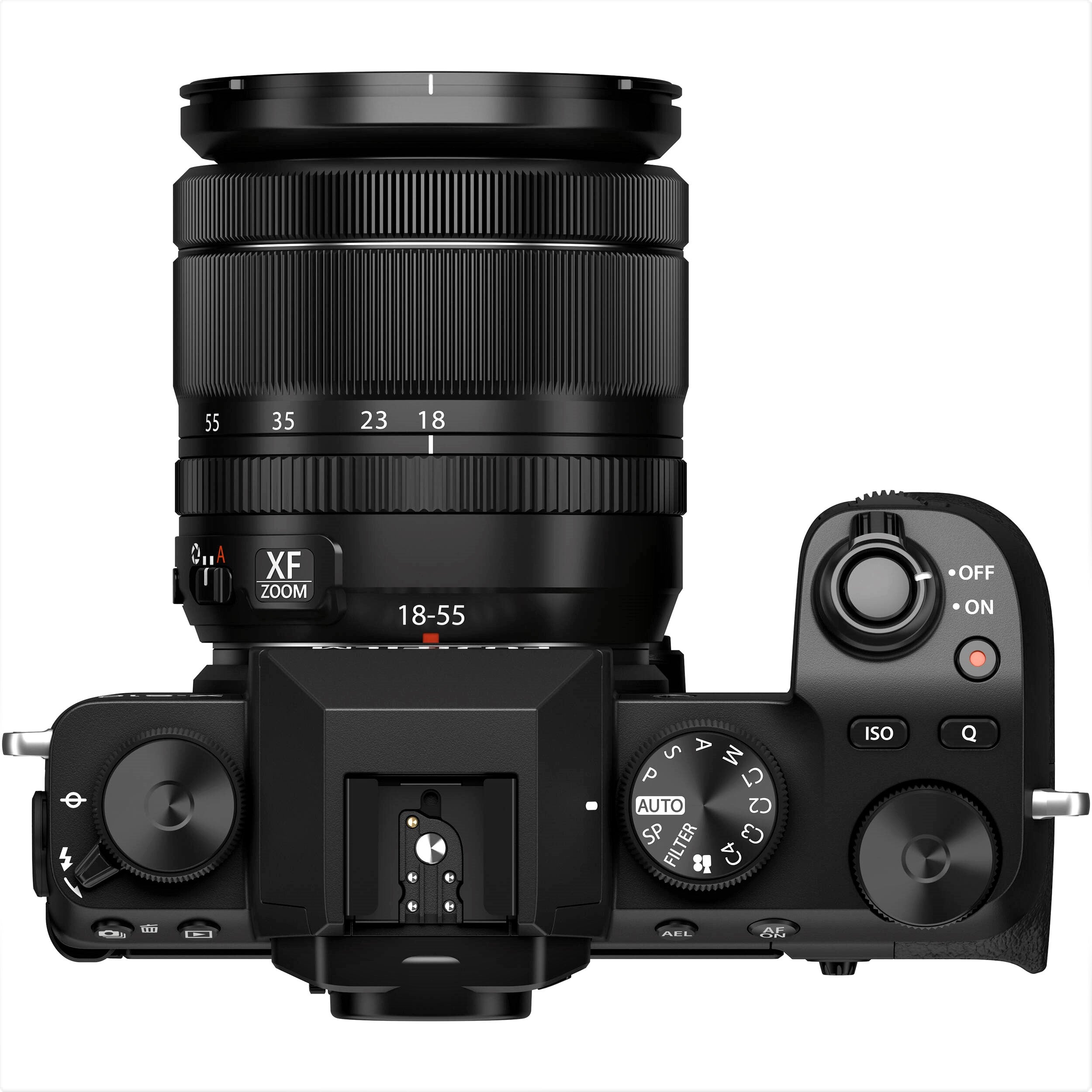 Fujifilm X-S10 Mirrorless Camera with 18-55mm Lens - Top View