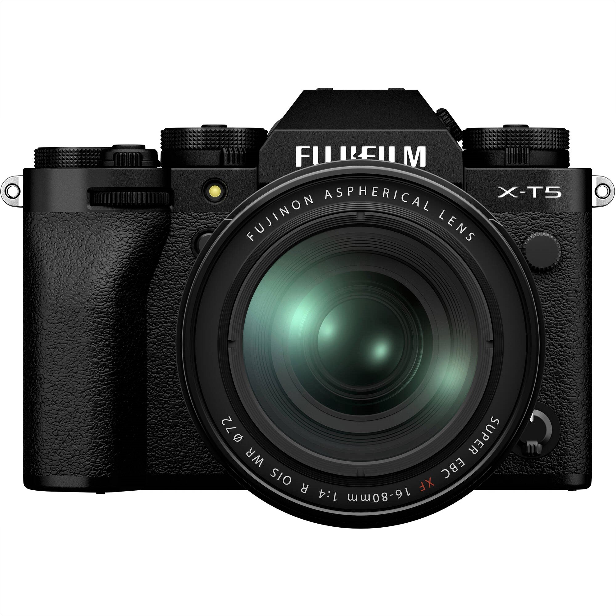 Fujifilm X-T5 Mirrorless Camera with 16-80mm Lens (Black) - Front view