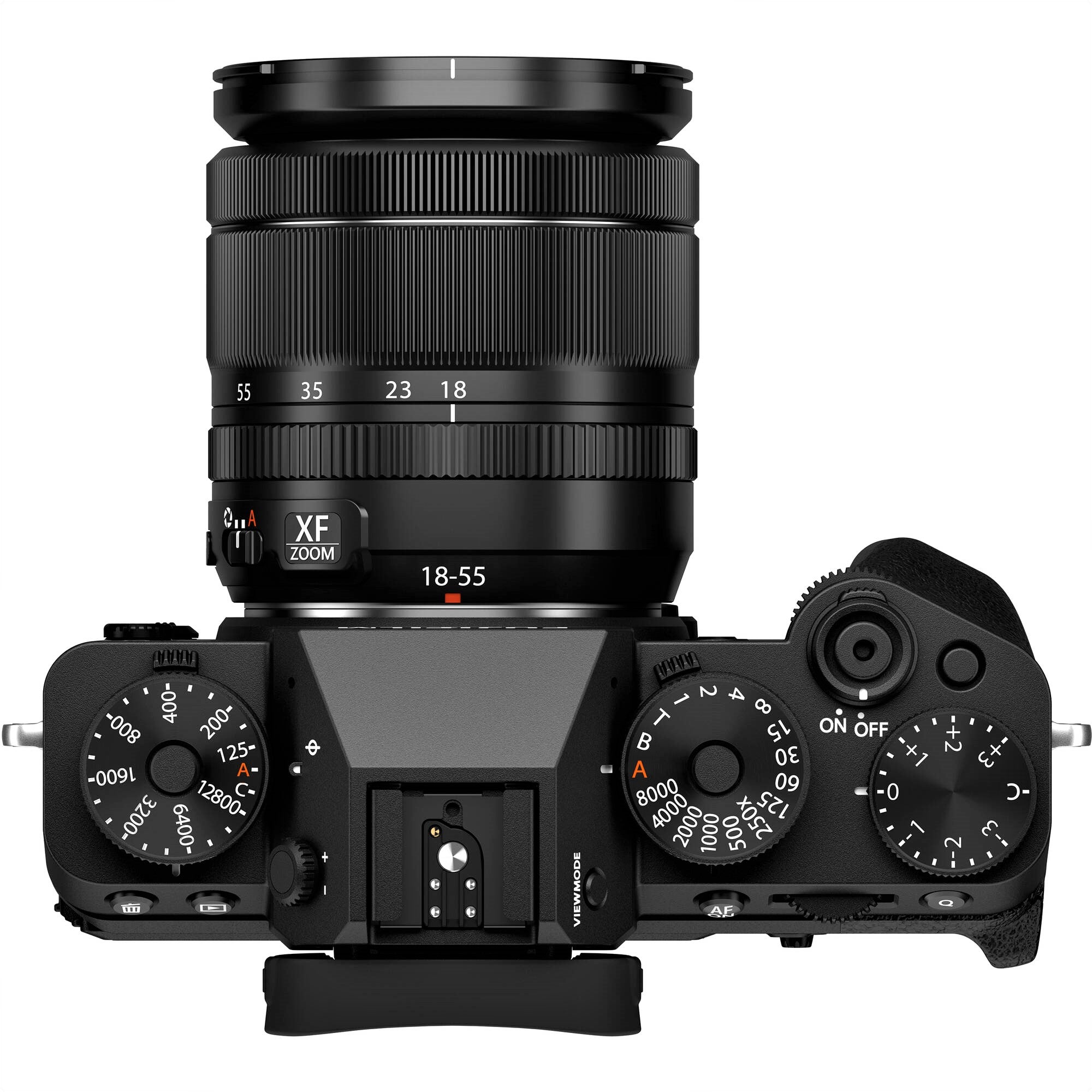 Fujifilm X-T5 Mirrorless Camera with 18-55mm Lens (Black) - Top View