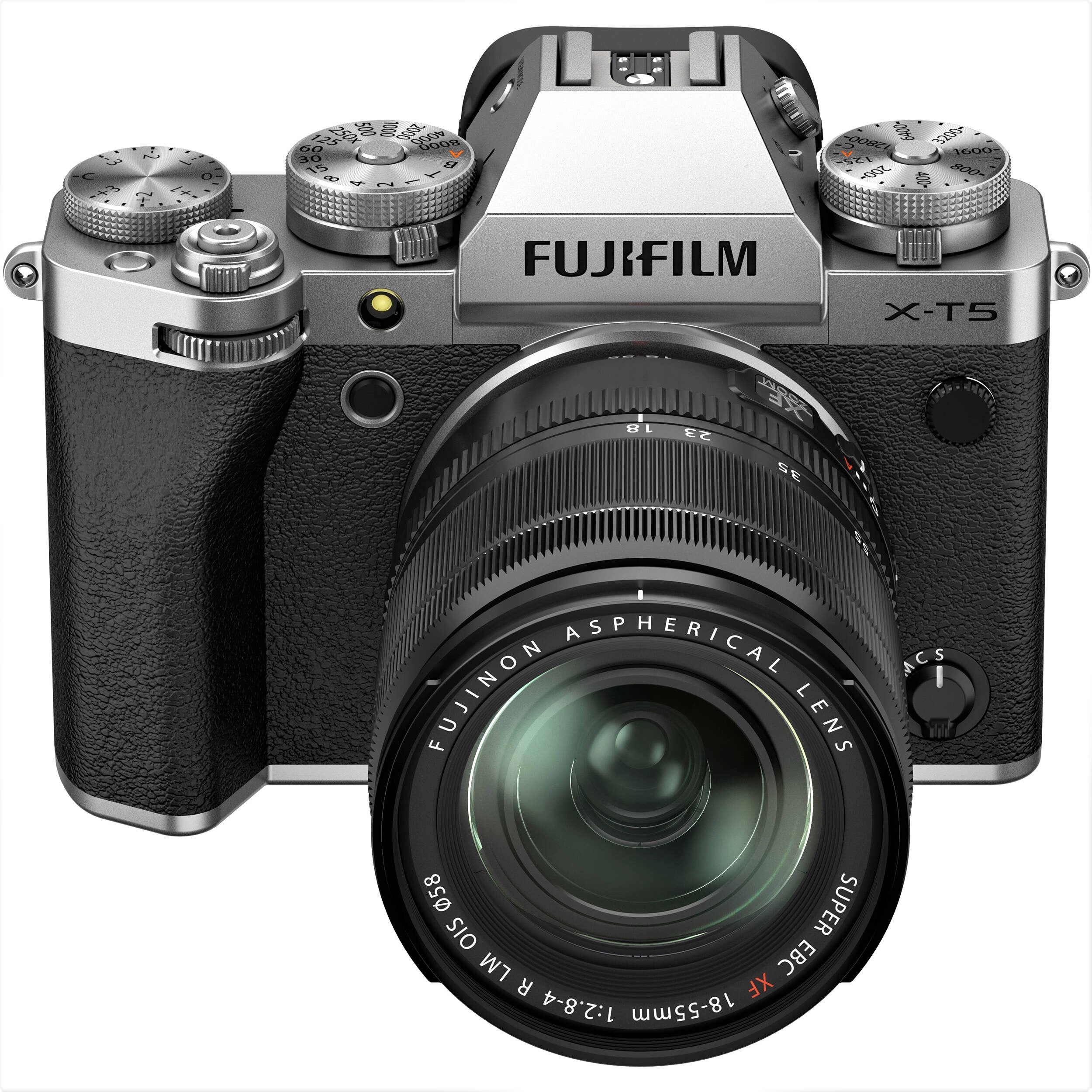 Fujifilm X-T5 Mirrorless Camera with 18-55mm Lens (Silver) - Top View