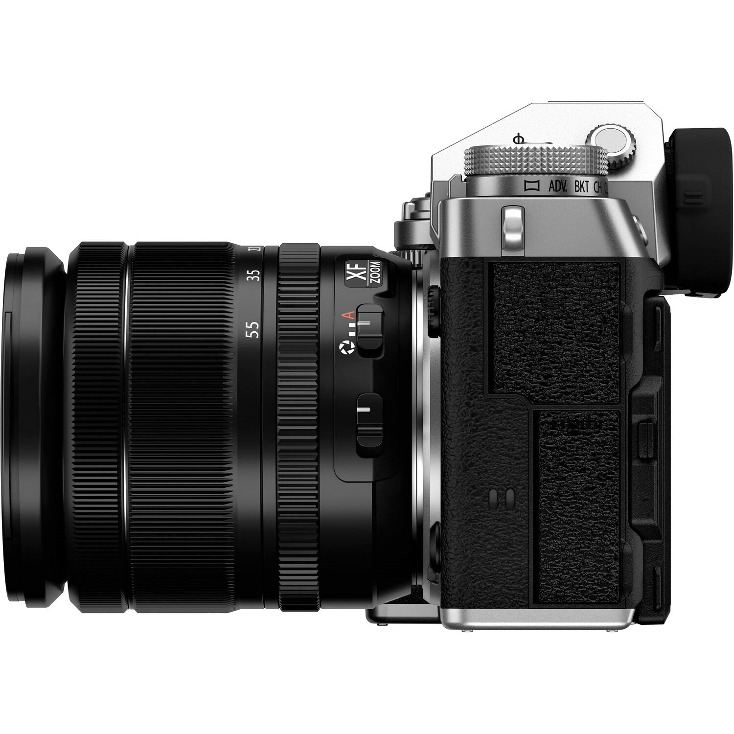 Fujifilm X-T5 Mirrorless Camera with 18-55mm Lens (Silver) - Side View