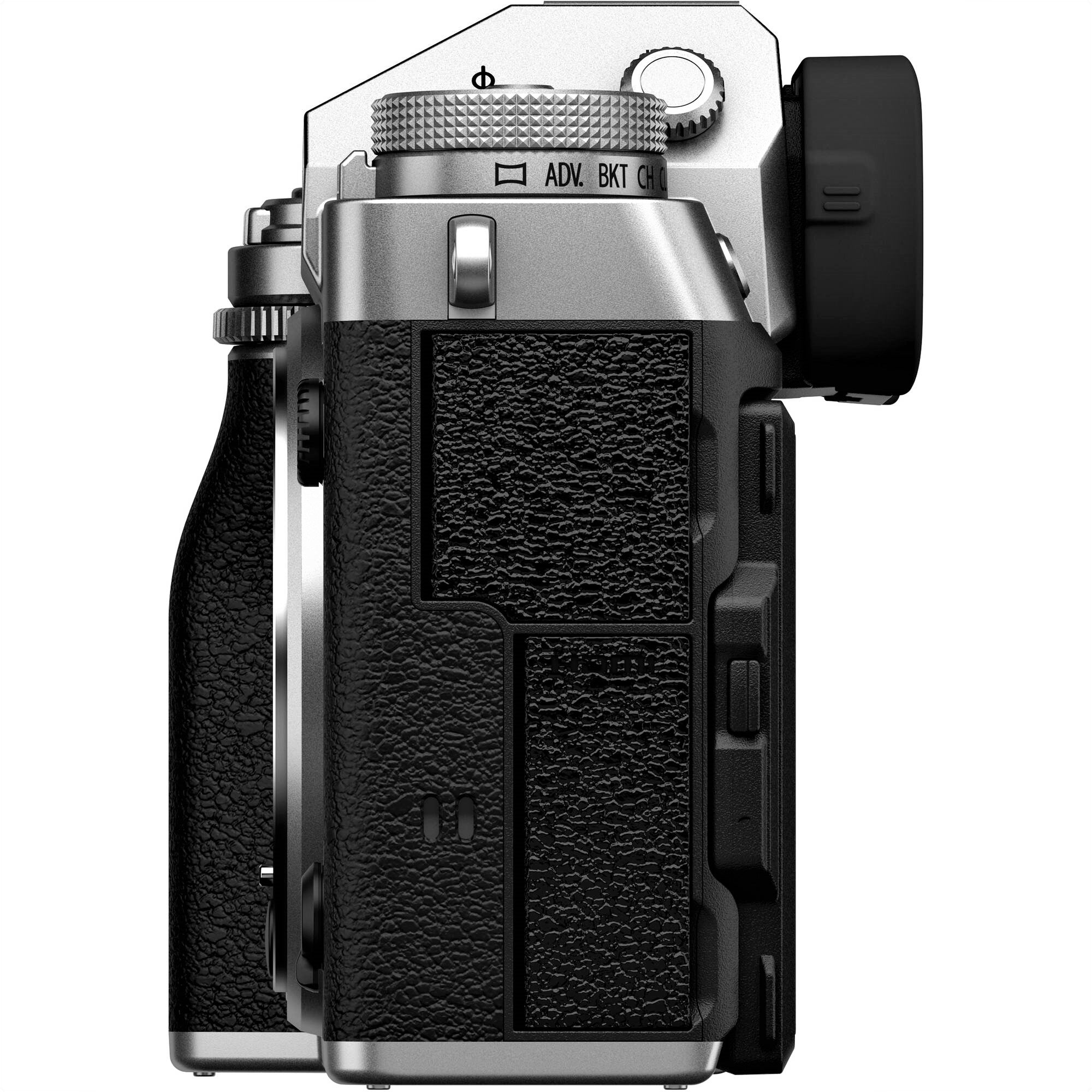 Fujifilm X-T5 Mirrorless Camera with 18-55mm Lens (Silver) - Side View