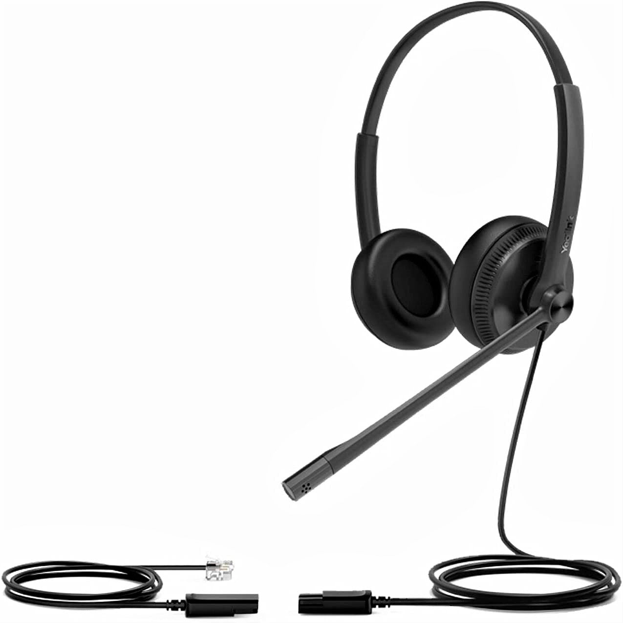 Yealink YHS34 Dual Analog Headset - QD to RJ9
