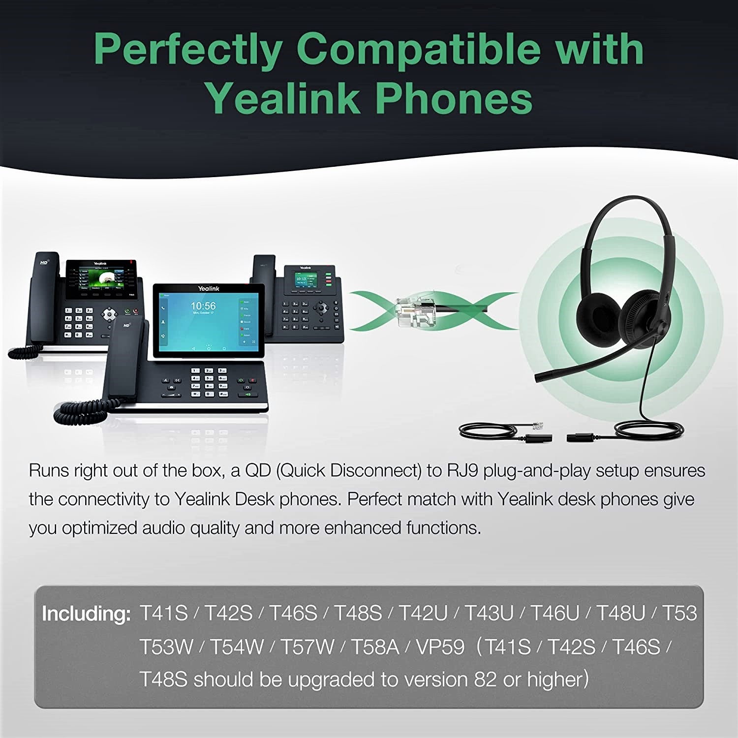 Yealink YHS34 Lite Dual Wideband Headset - Features